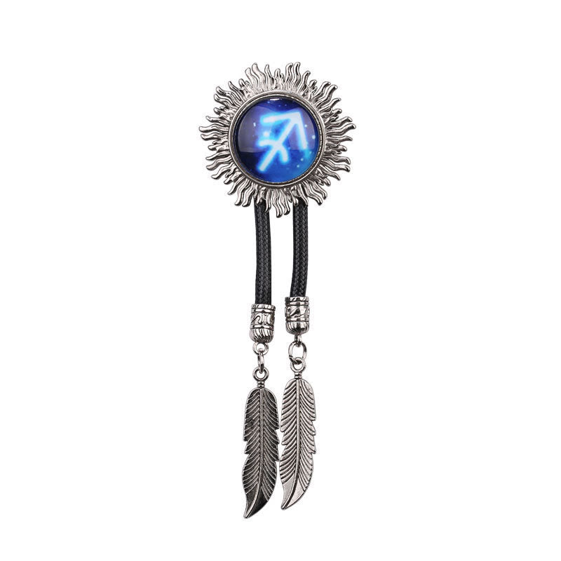 Zodiac Sign Series Retro Metal Bolo Ties