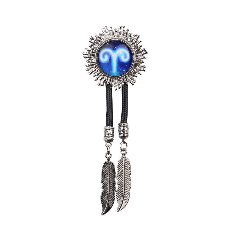 Zodiac Sign Series Retro Metal Bolo Ties