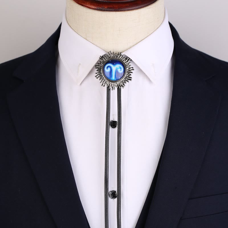 Zodiac Sign Series Retro Metal Bolo Ties
