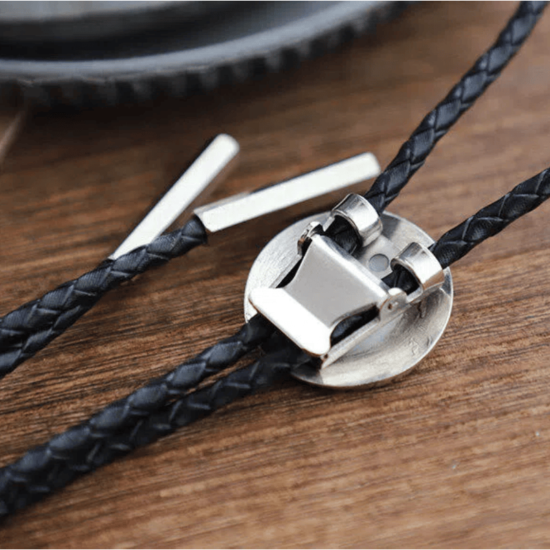 Eye of Providence Latin Inscription Vintage Metal Bolo Tie