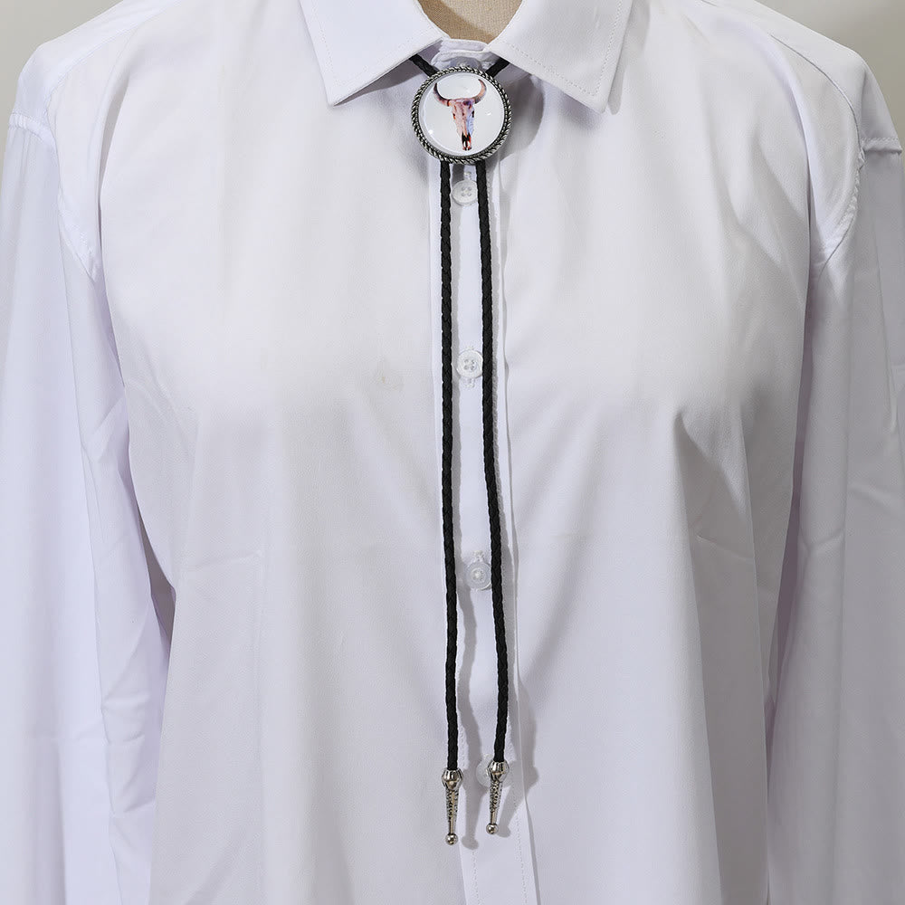Western Icon Cowboy Knight Creative Bull Head Bolo Tie