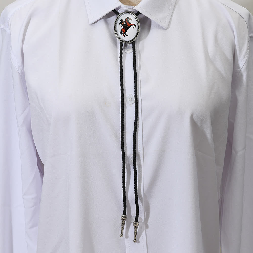 Western Icon Cowboy Knight Creative Bull Head Bolo Tie