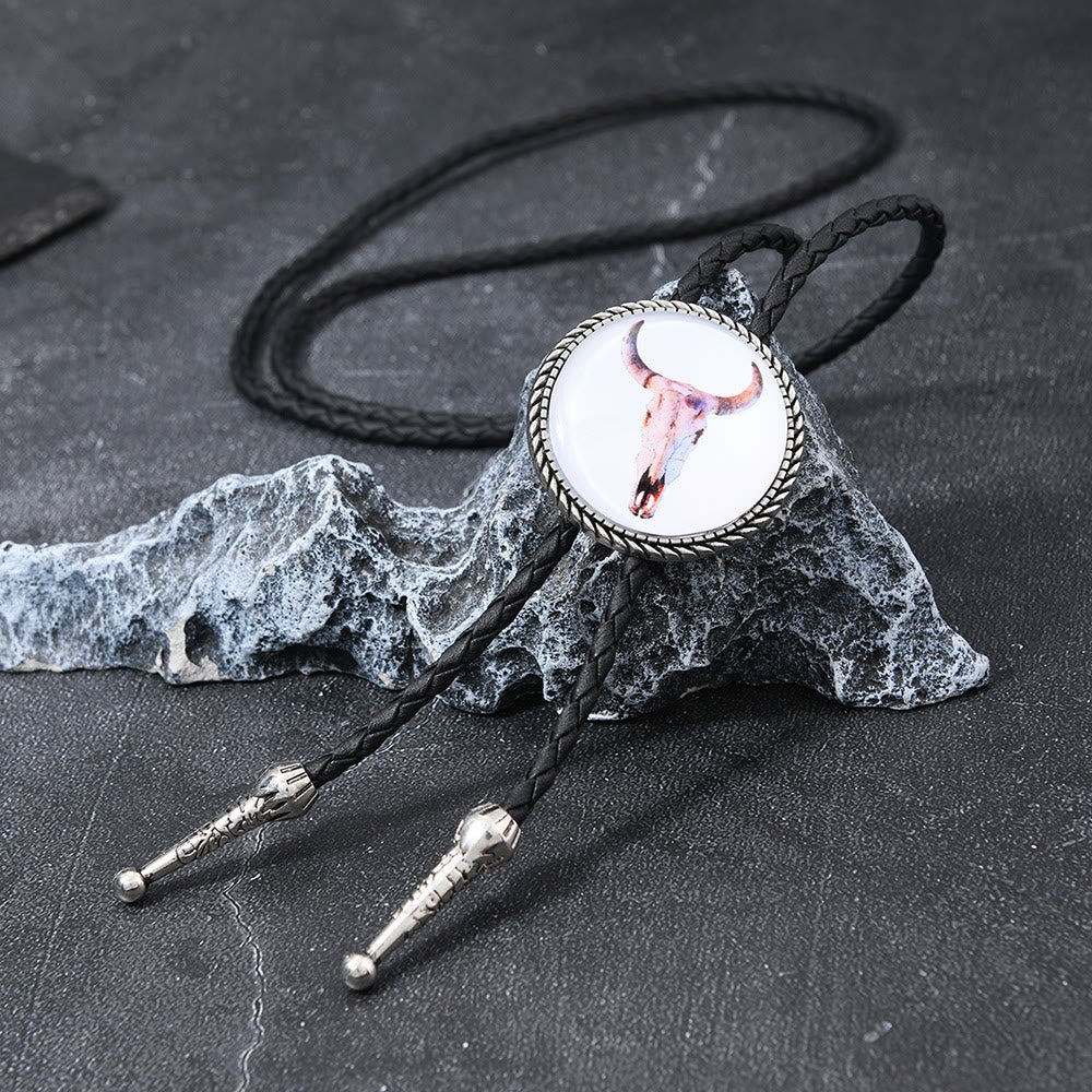Western Icon Cowboy Knight Creative Bull Head Bolo Tie