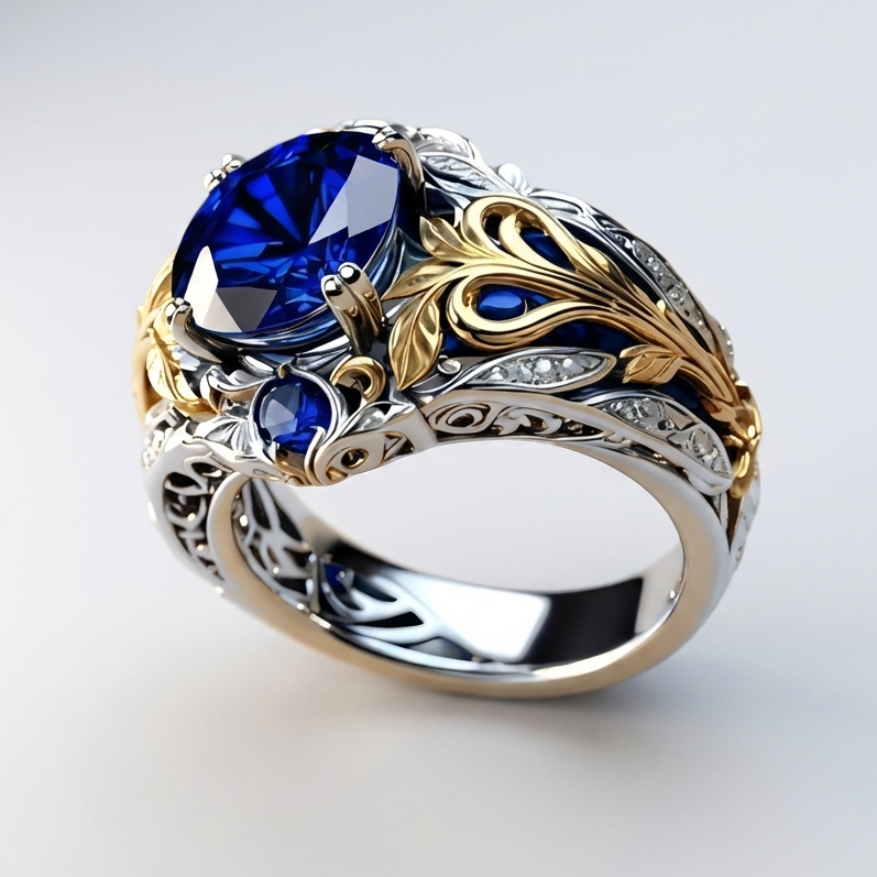 Royal Blue & Gold Ring