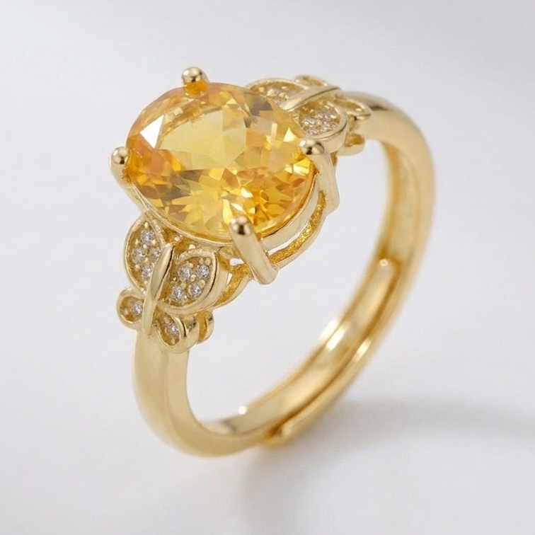 Gold Sunrise Ring - (Adjustable)