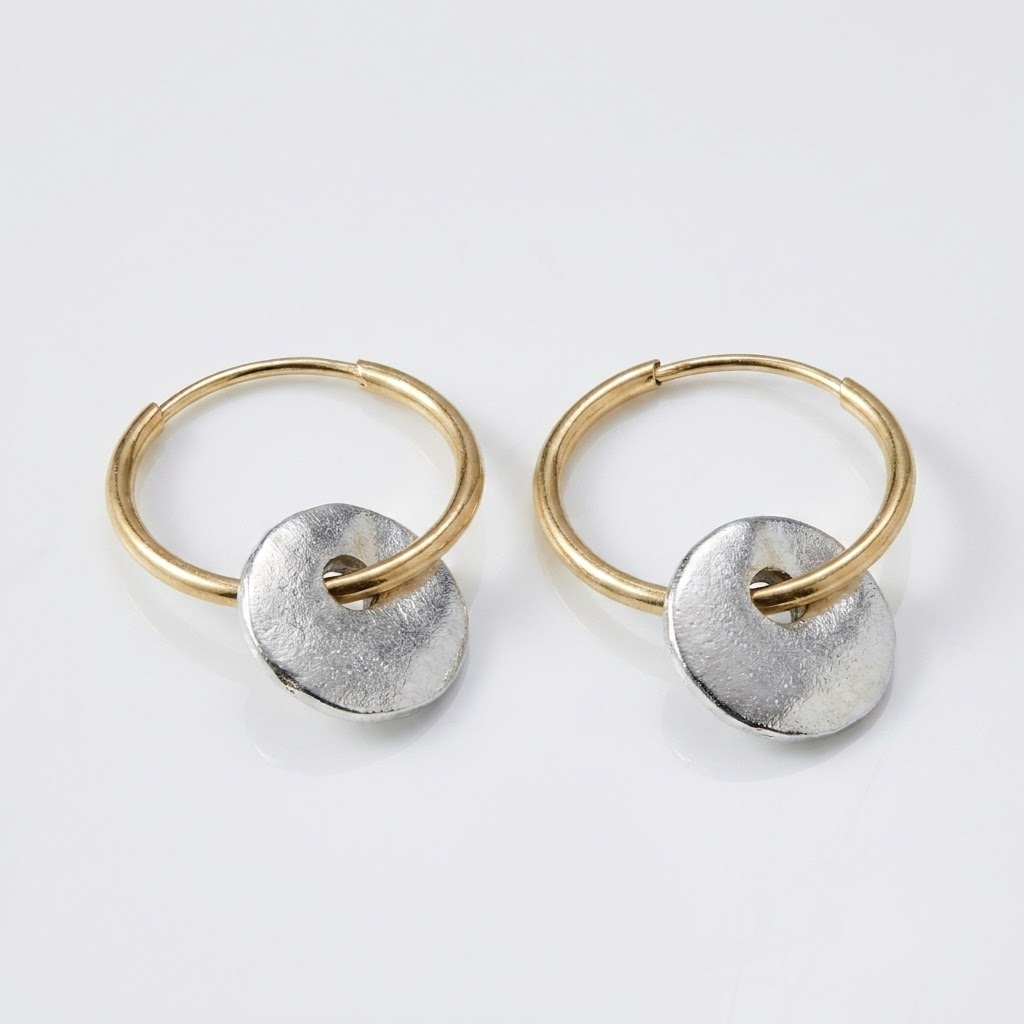 Disc Hoop Earrings