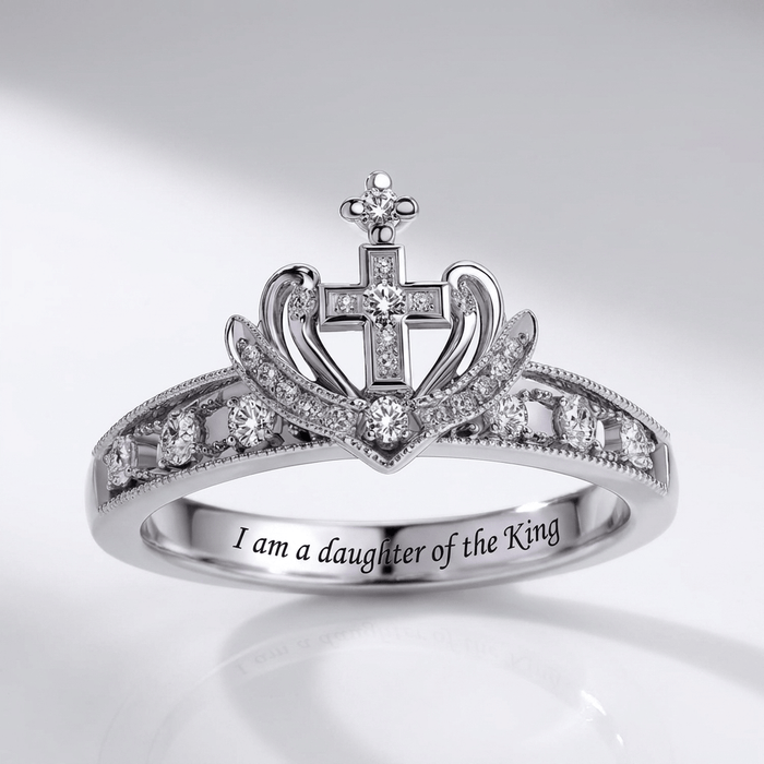I AM DAUGHTER OF THE KING SILVER RING
