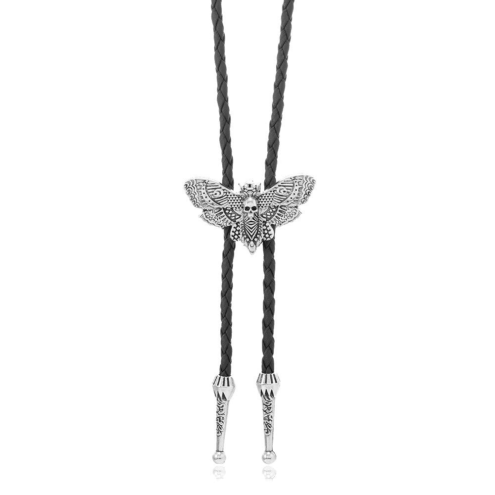 Death's Head Moth Gothic Western Statement Bolo Tie