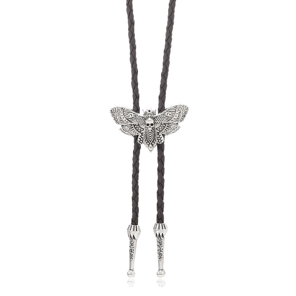 Death's Head Moth Gothic Western Statement Bolo Tie