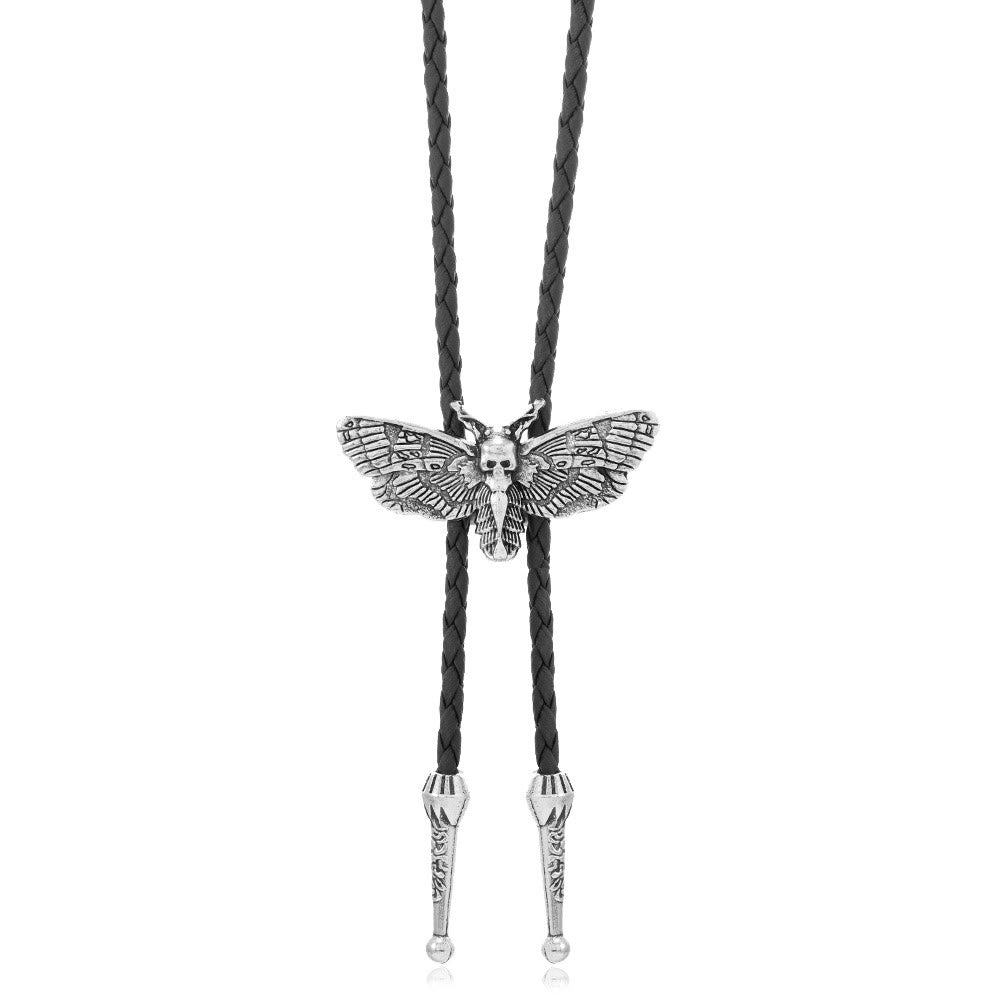 Death's Head Moth Gothic Western Statement Bolo Tie