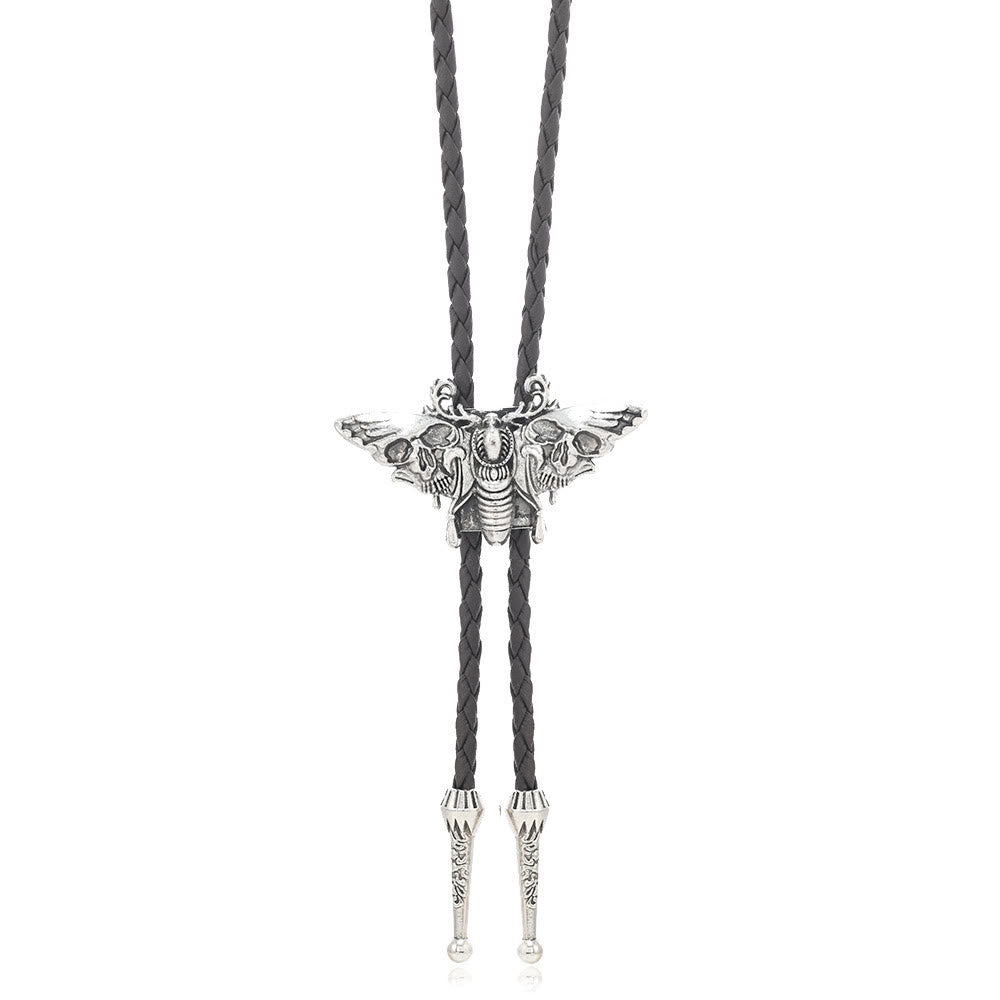 Death's Head Moth Gothic Western Statement Bolo Tie