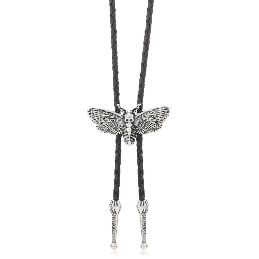 Death's Head Moth Gothic Western Statement Bolo Tie