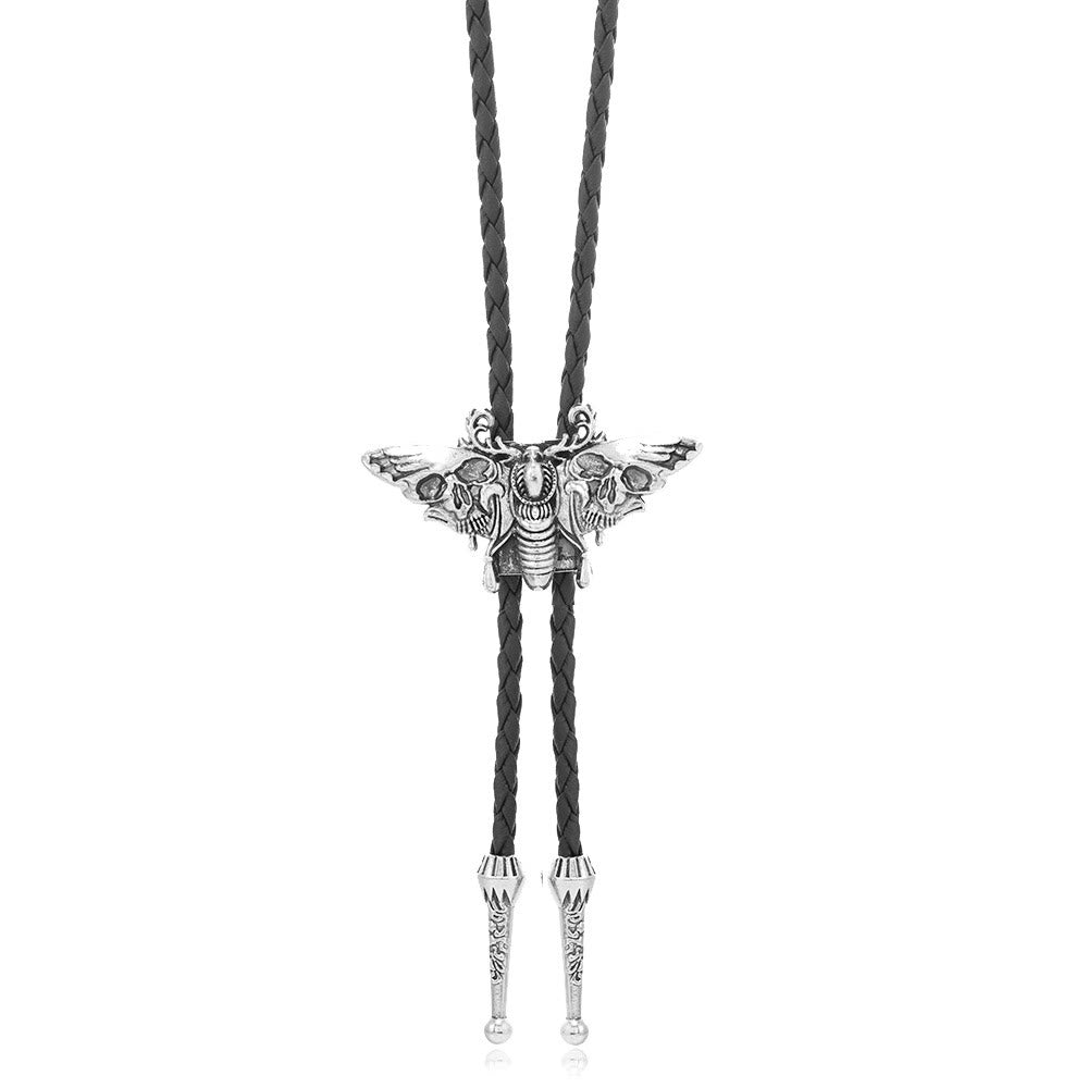 Death's Head Moth Gothic Western Statement Bolo Tie
