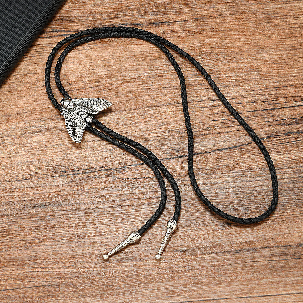 Death's Head Moth Gothic Western Statement Bolo Tie