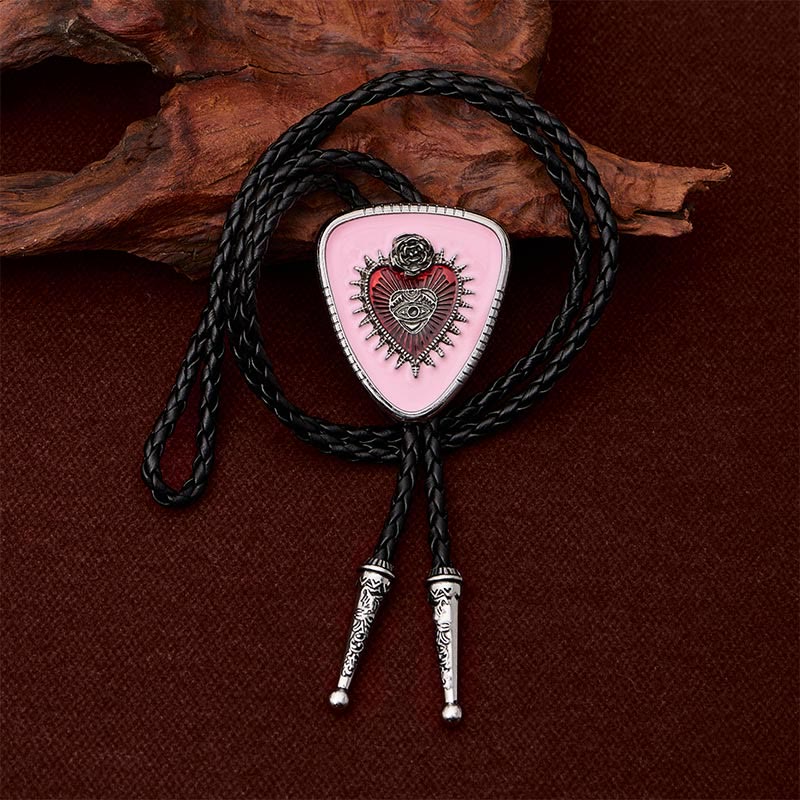 All Seeing Eye Rose Sacred Heart Bolo Tie