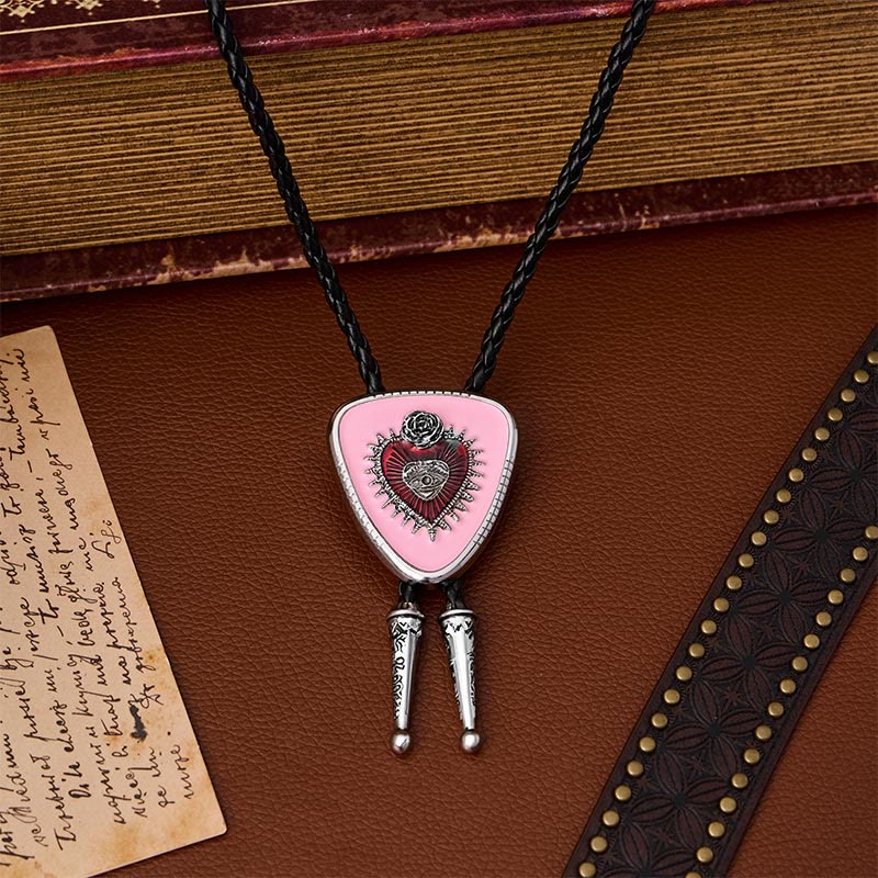 All Seeing Eye Rose Sacred Heart Bolo Tie
