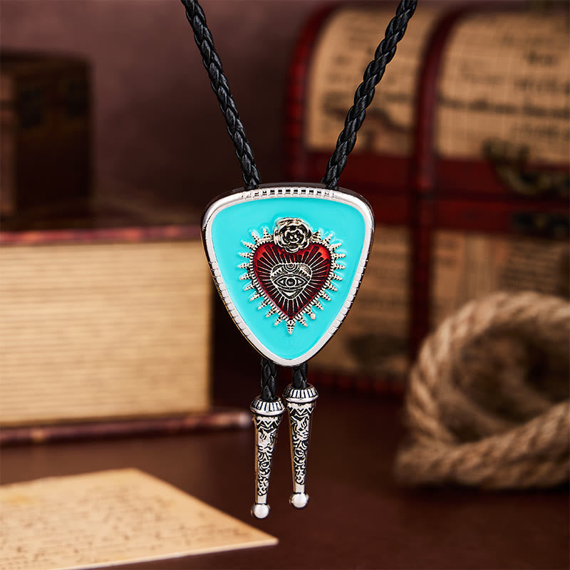 All Seeing Eye Rose Sacred Heart Bolo Tie