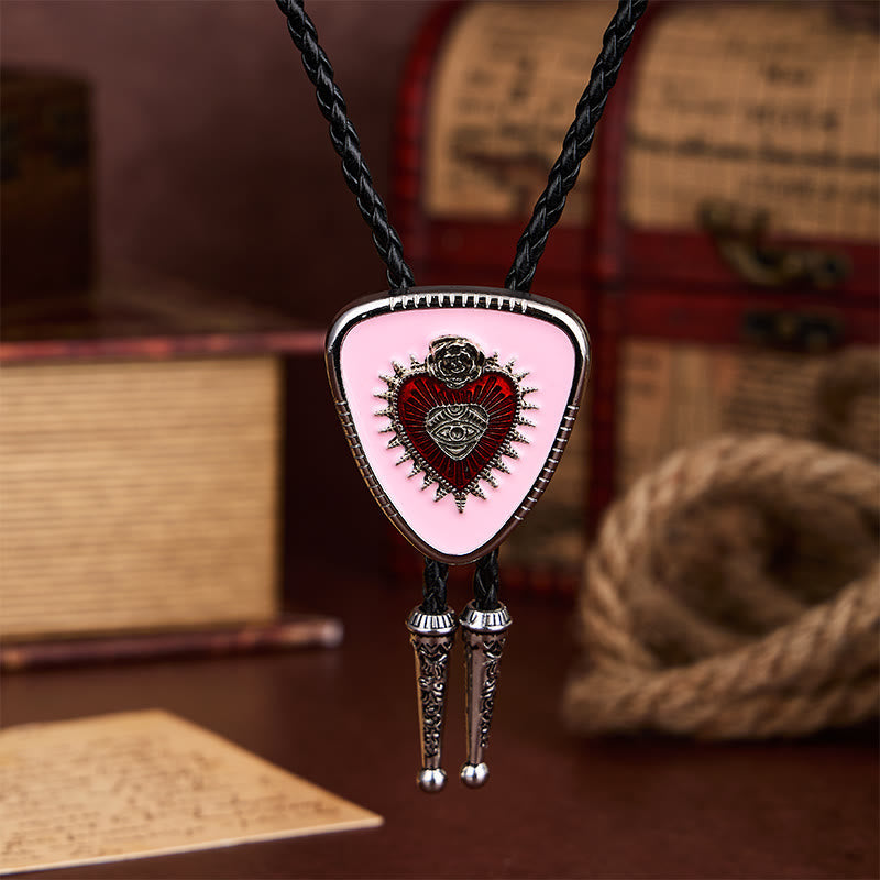 All Seeing Eye Rose Sacred Heart Bolo Tie