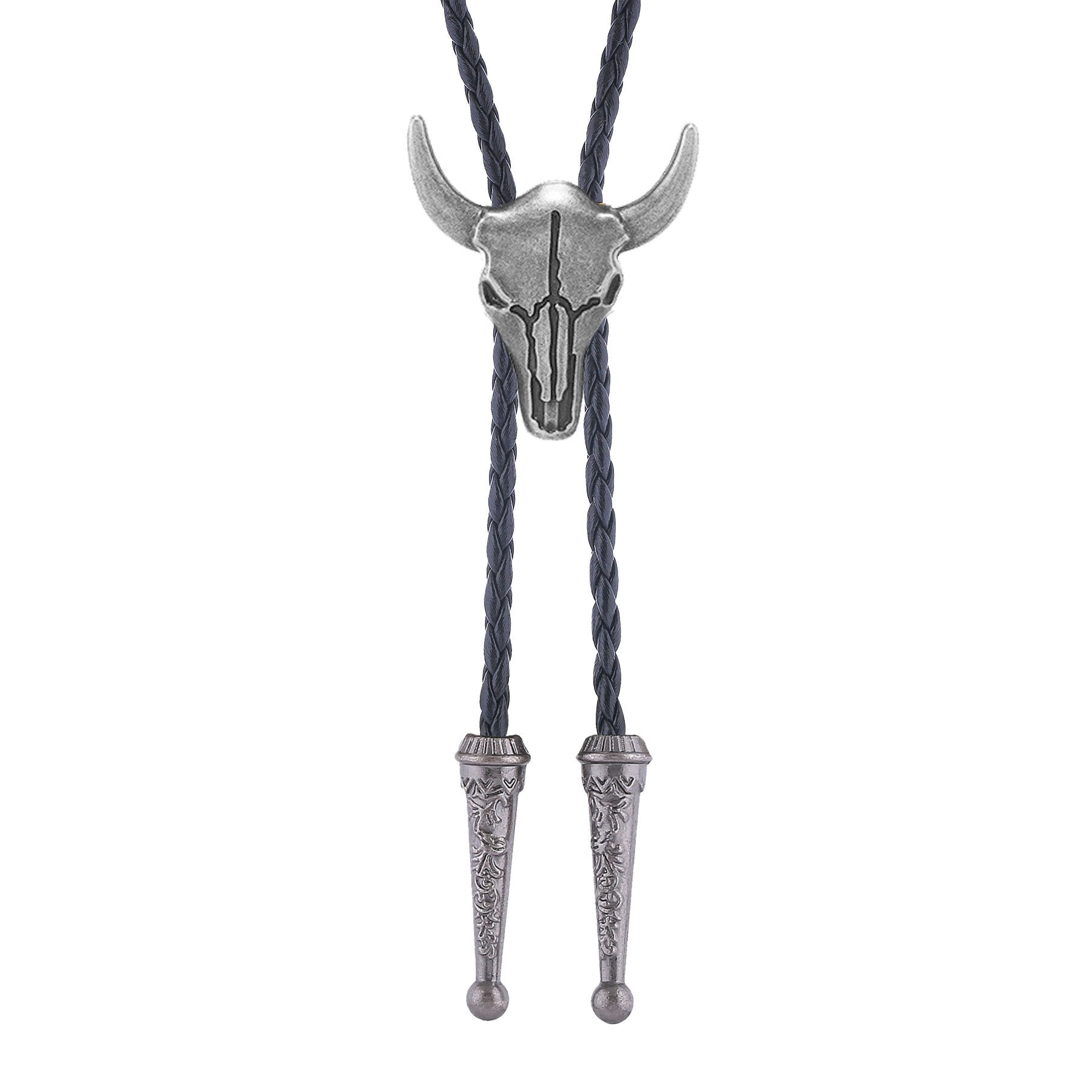 Vintage Cowboy Bronze Bull Skull Bolo Tie