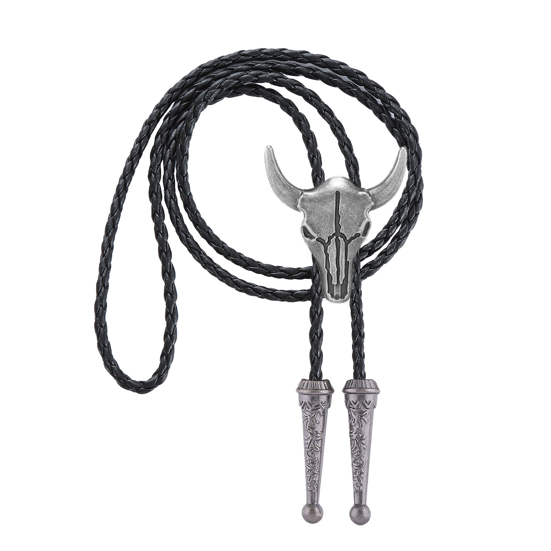 Vintage Cowboy Bronze Bull Skull Bolo Tie