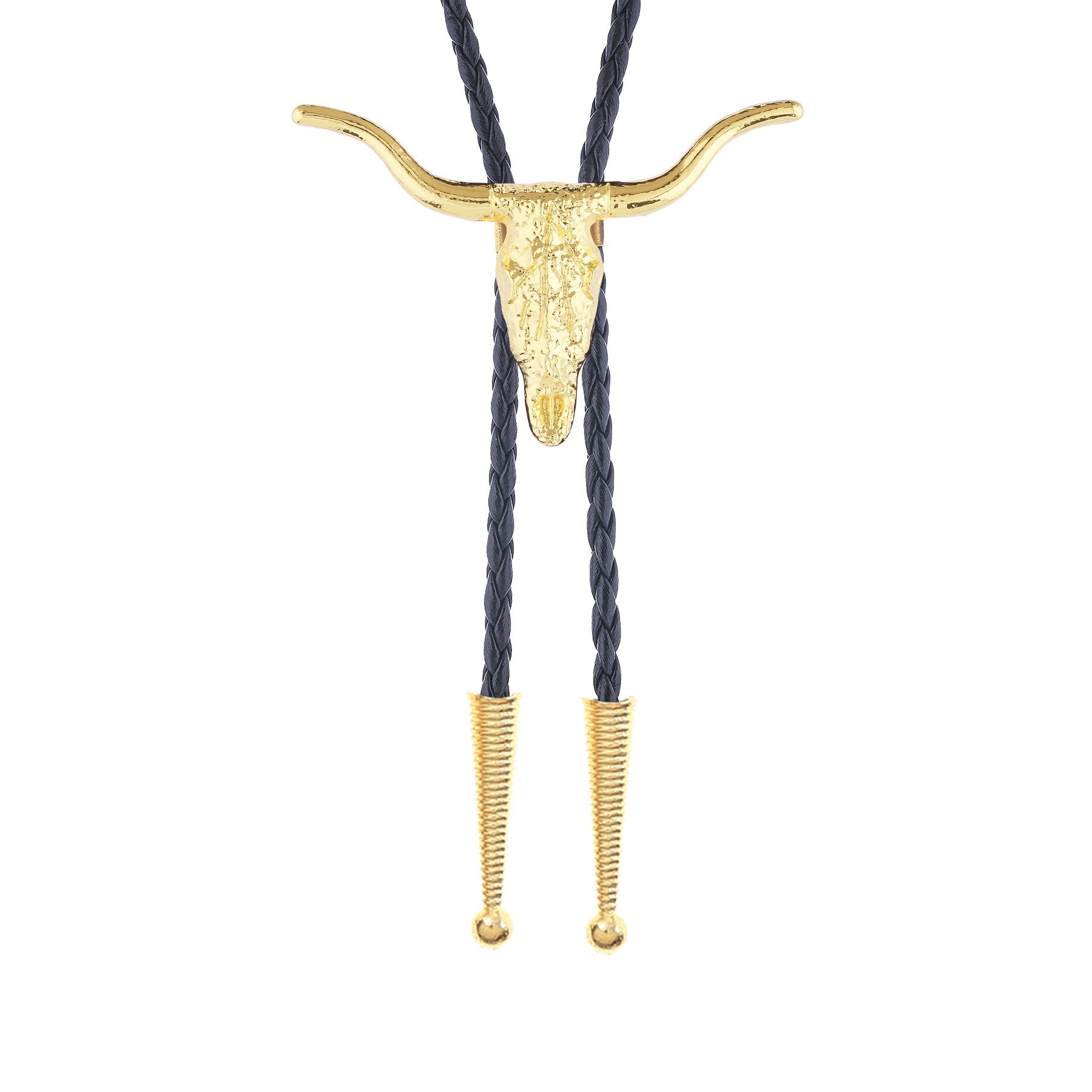 Retro Longhorn Bull Skull Bolo Tie