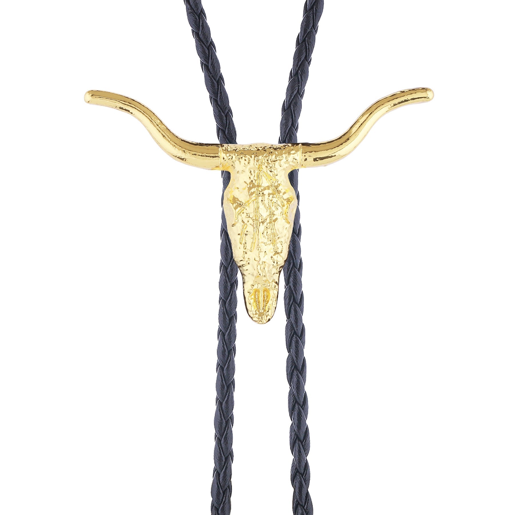 Retro Longhorn Bull Skull Bolo Tie