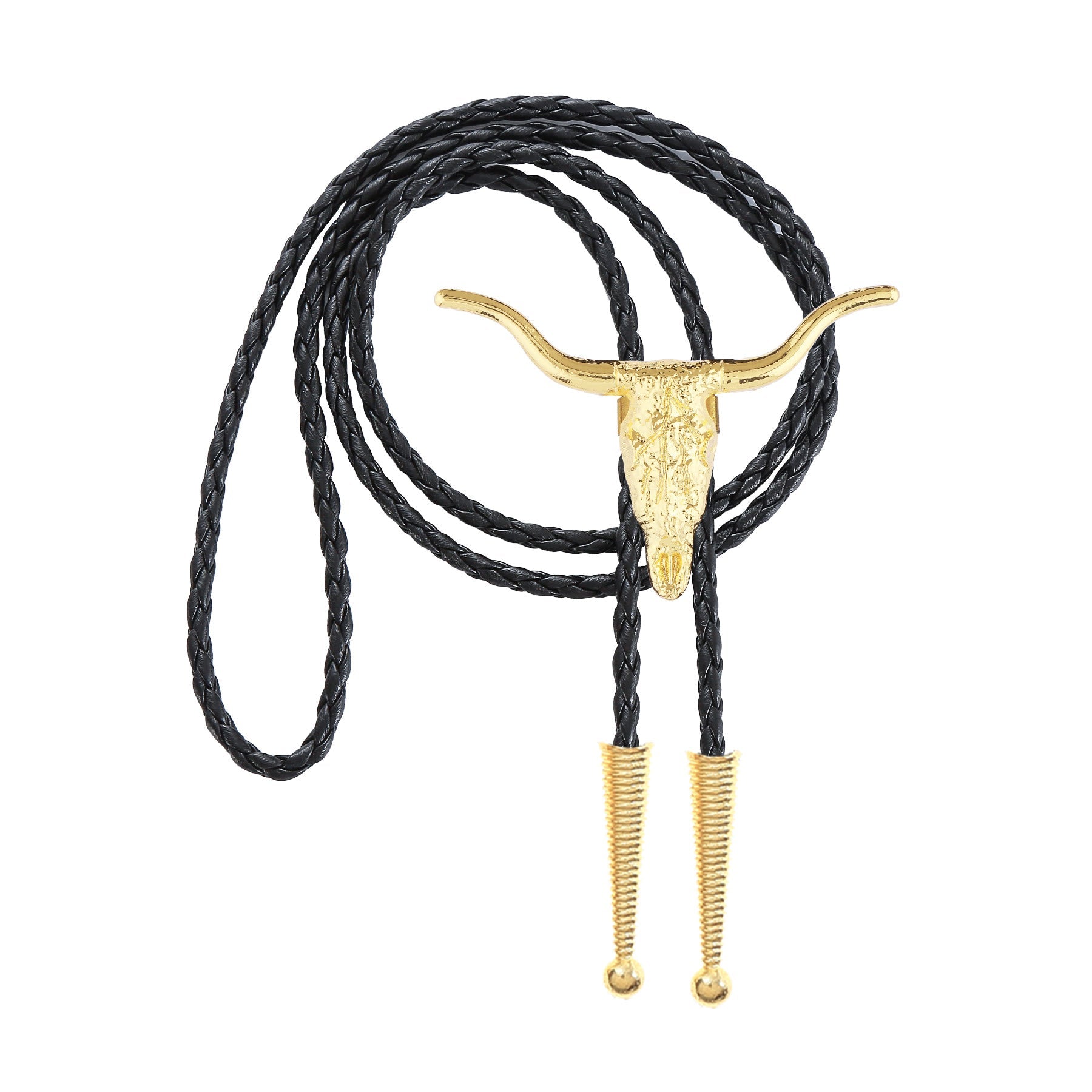 Retro Longhorn Bull Skull Bolo Tie