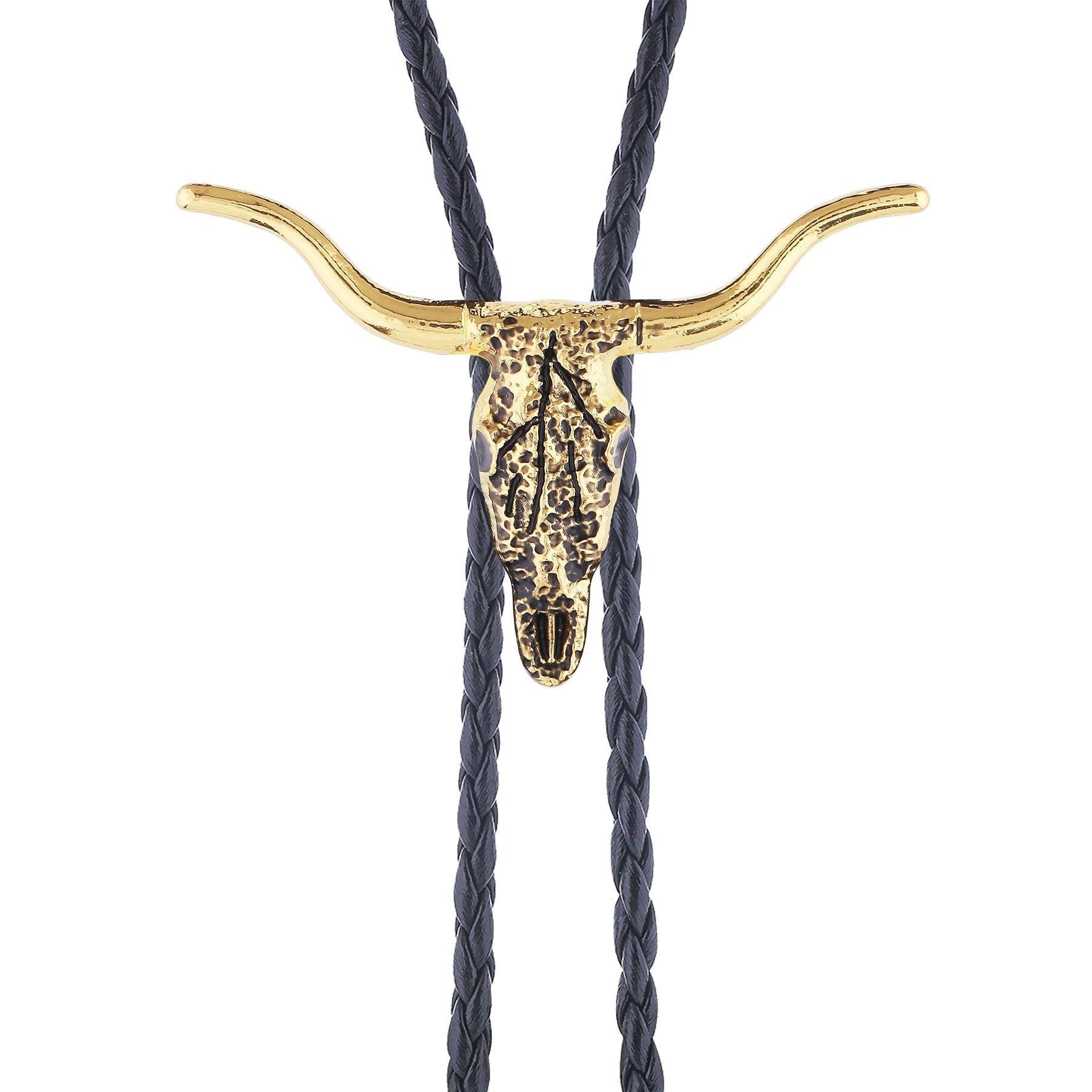 Retro Longhorn Bull Skull Bolo Tie