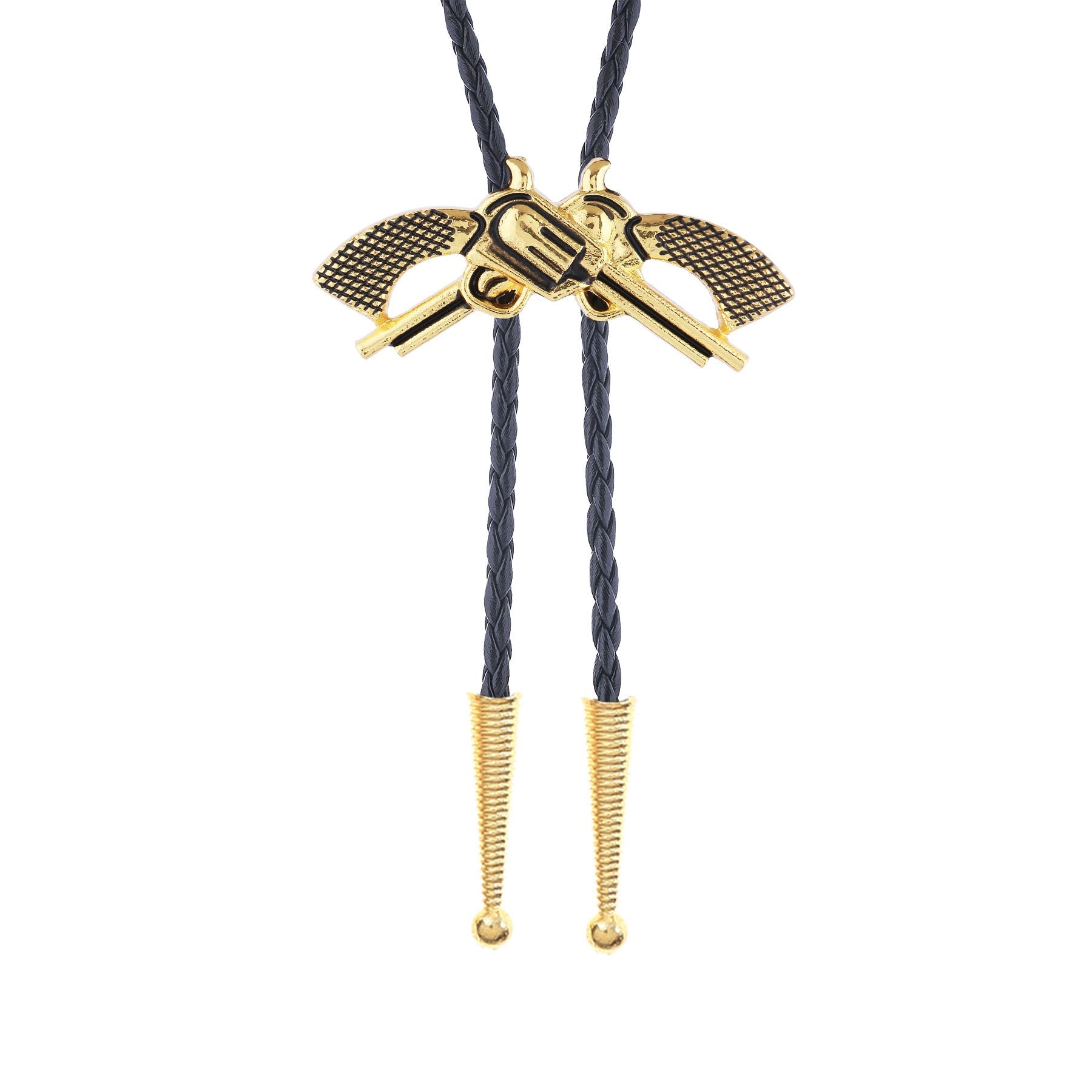 Western Retro Crossed Pistol Bolo Tie