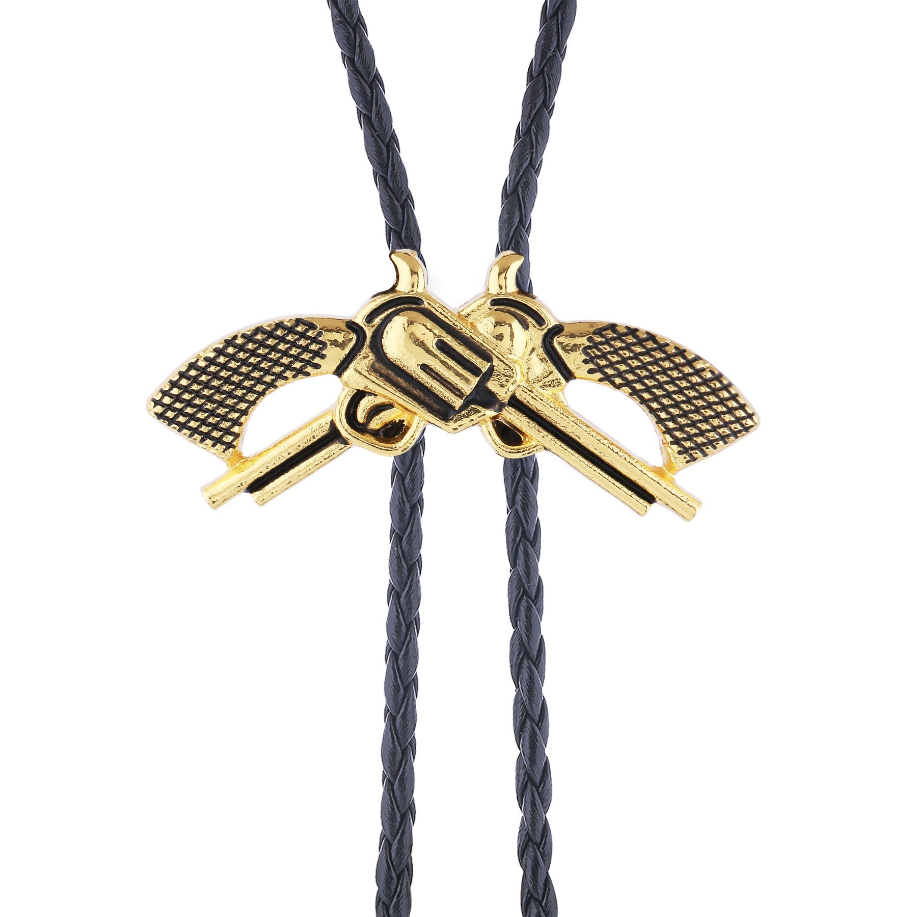 Western Retro Crossed Pistol Bolo Tie