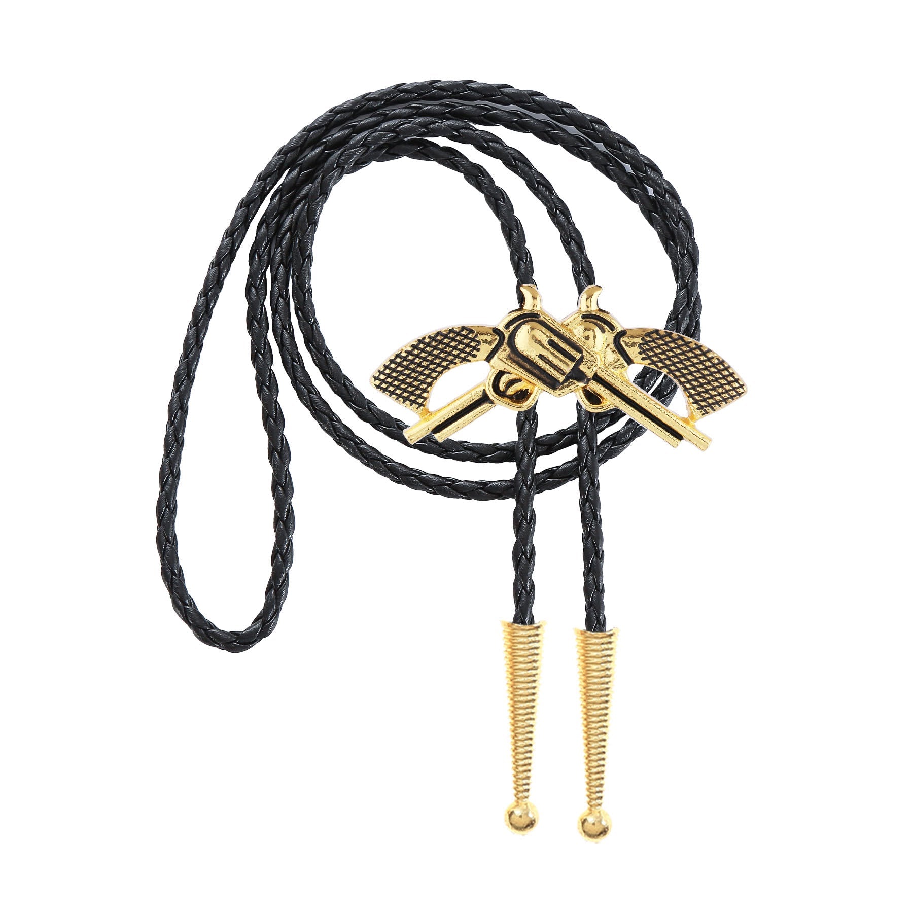 Western Retro Crossed Pistol Bolo Tie