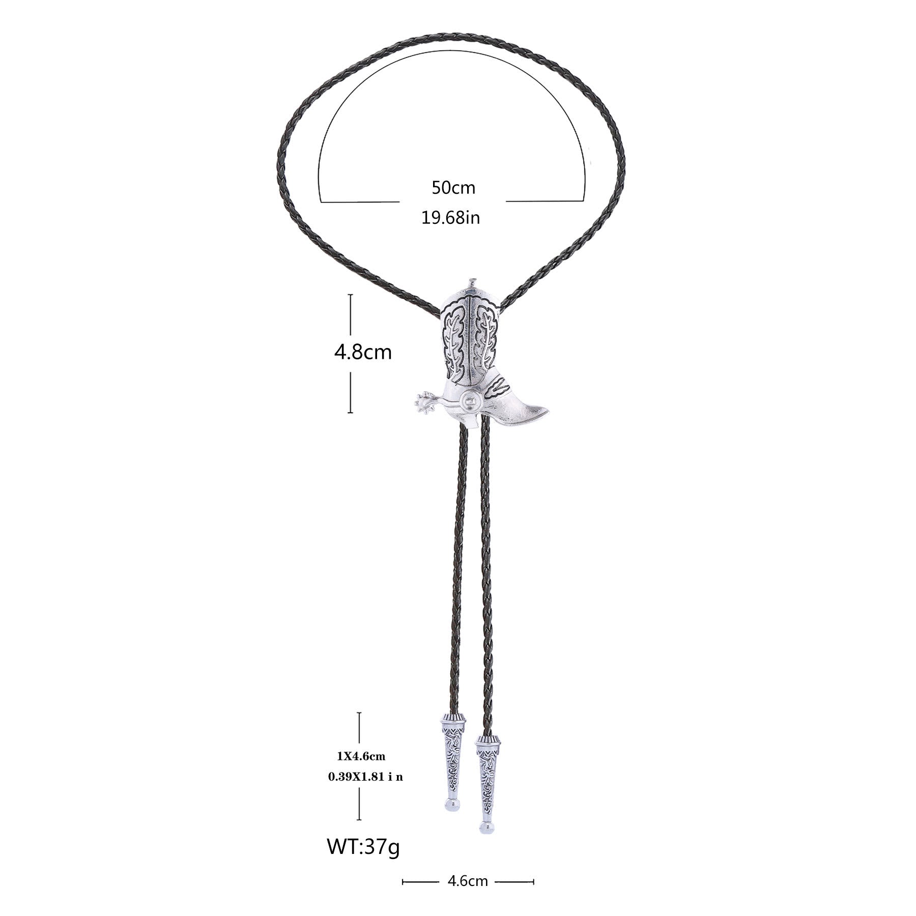 Western Vintage Cowboy Boot Bolo Tie