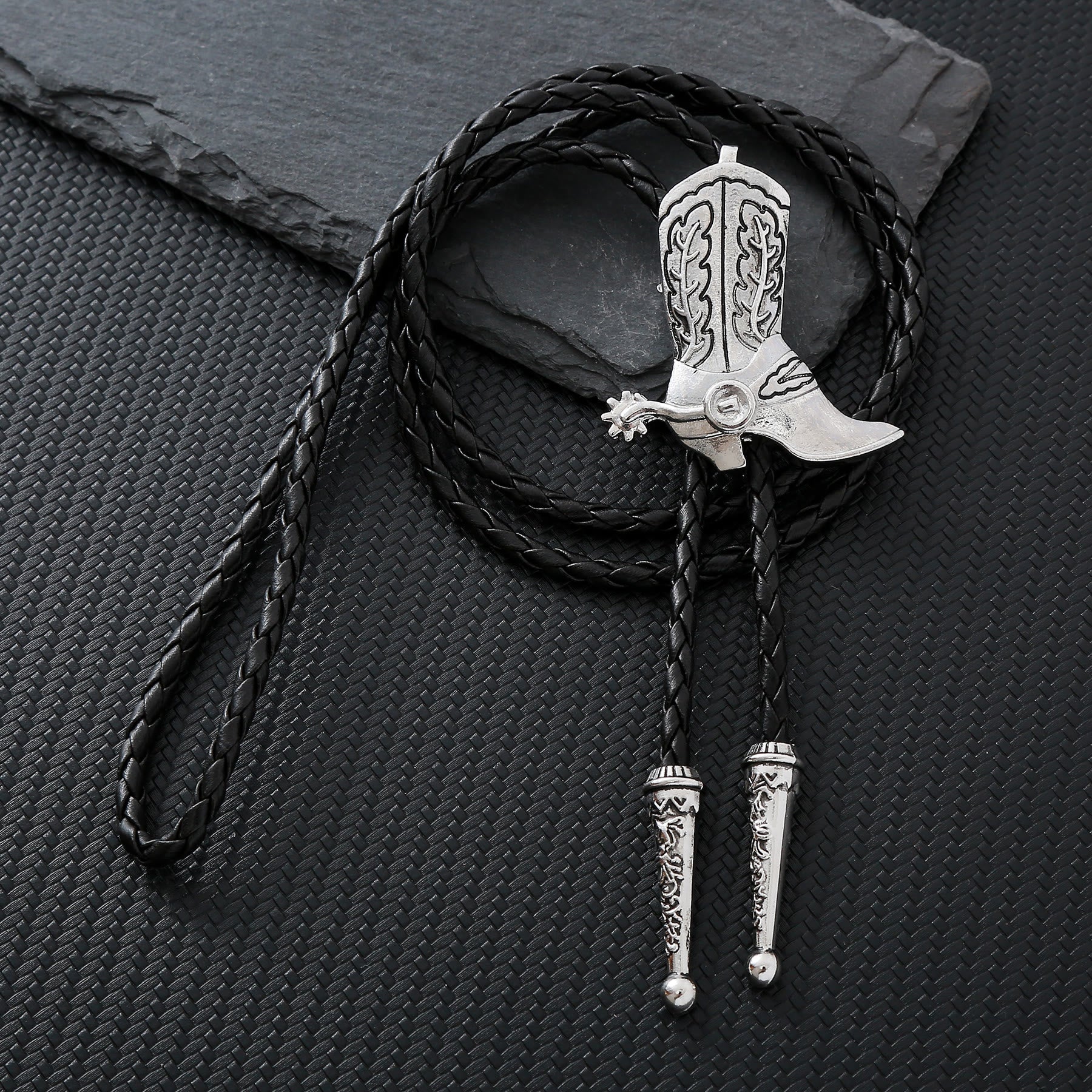 Western Vintage Cowboy Boot Bolo Tie