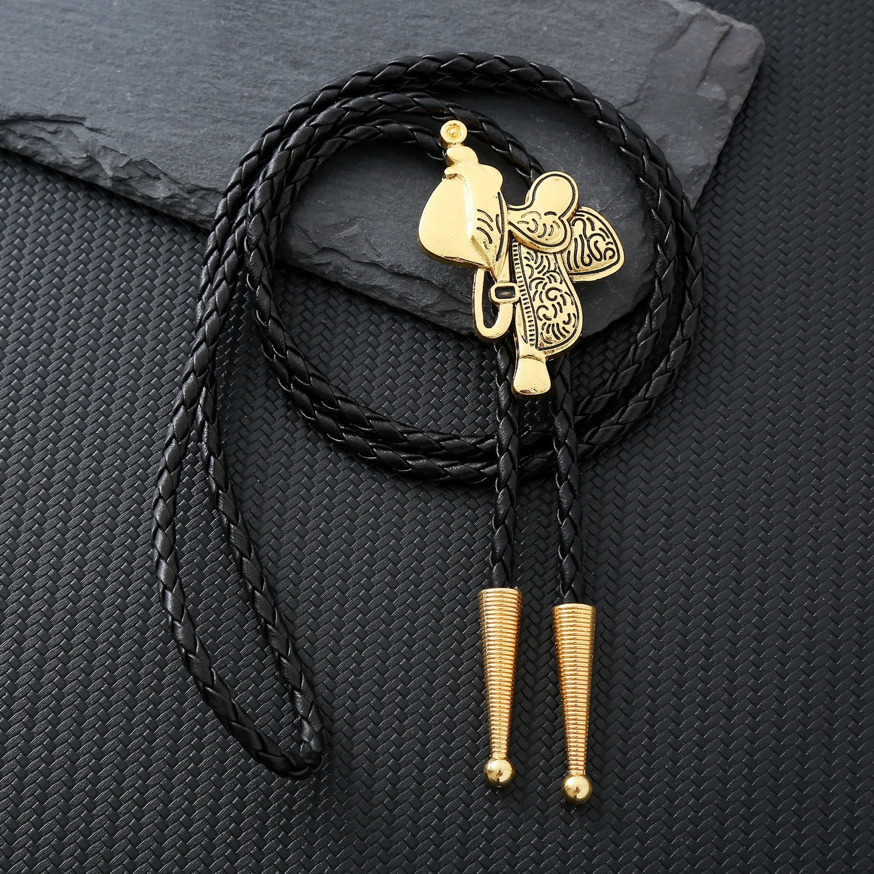 Vintage Horse Saddle Bolo Tie