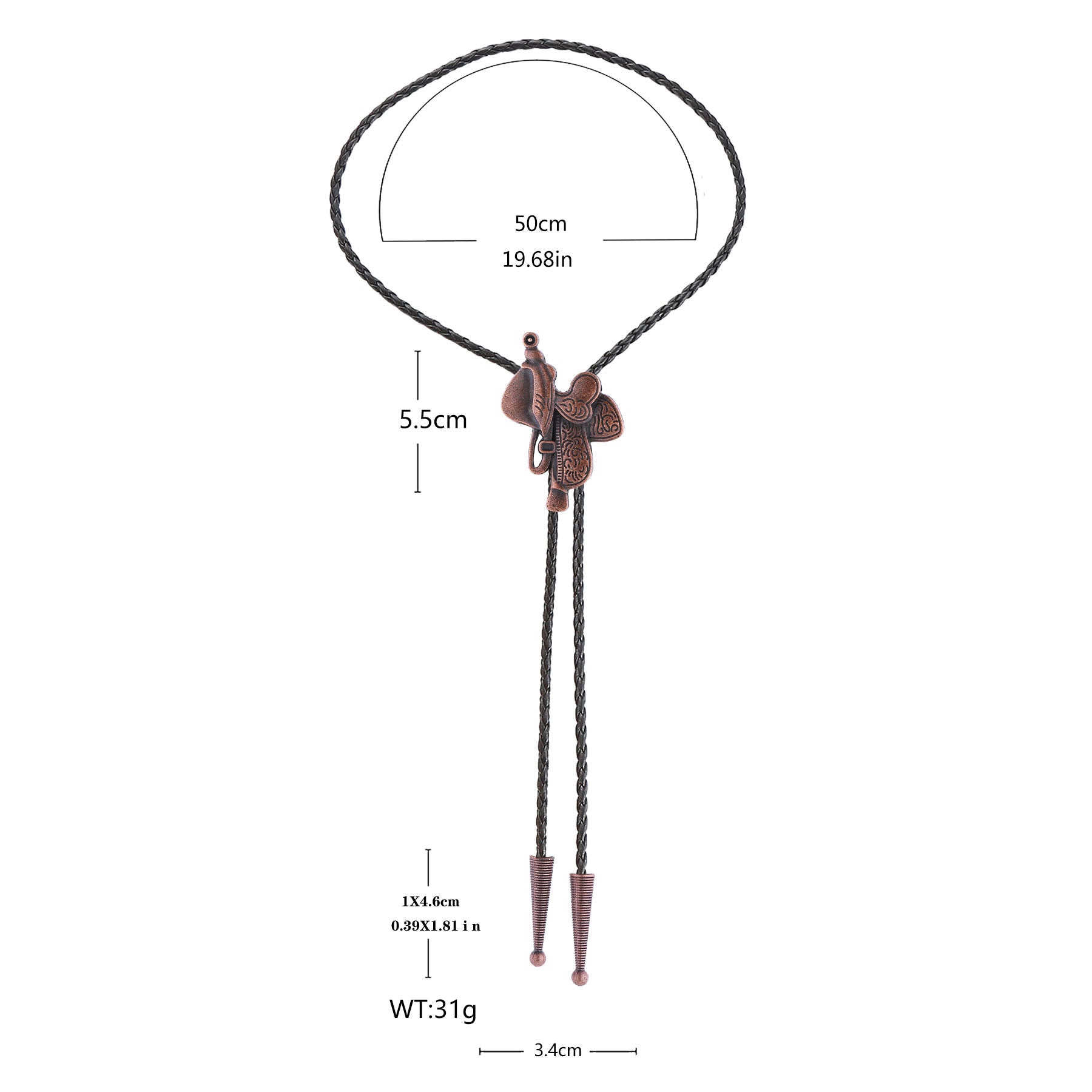 Vintage Horse Saddle Bolo Tie