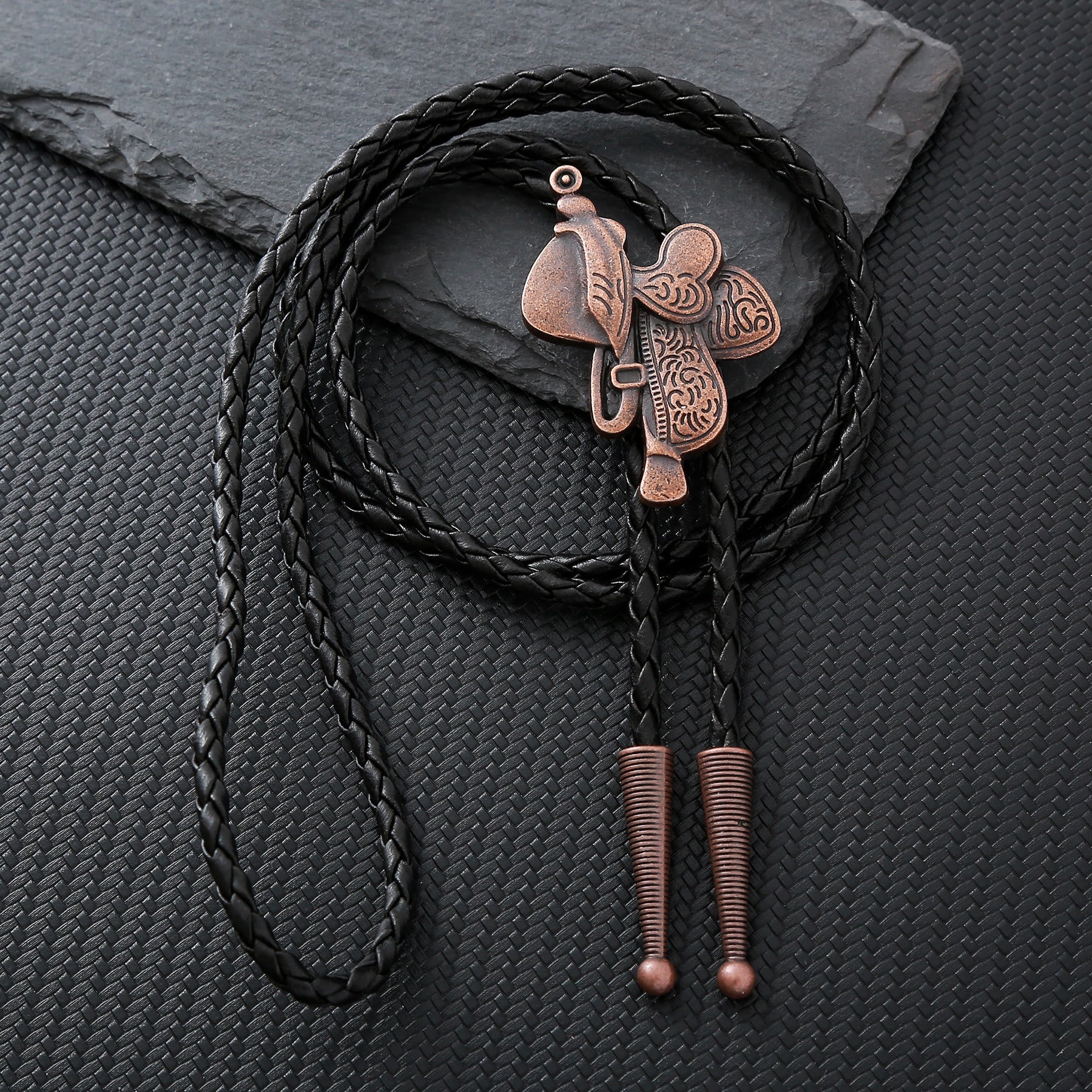 Vintage Horse Saddle Bolo Tie
