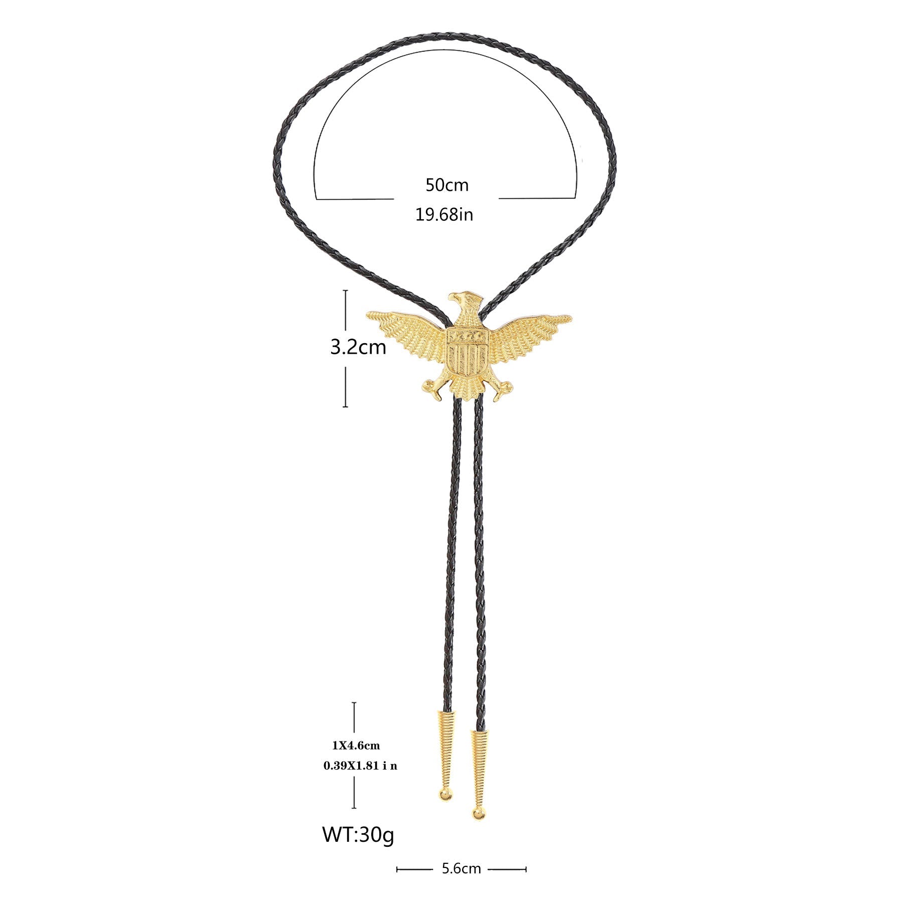 Western American Patriotic Eagle Star Shield Bolo Tie