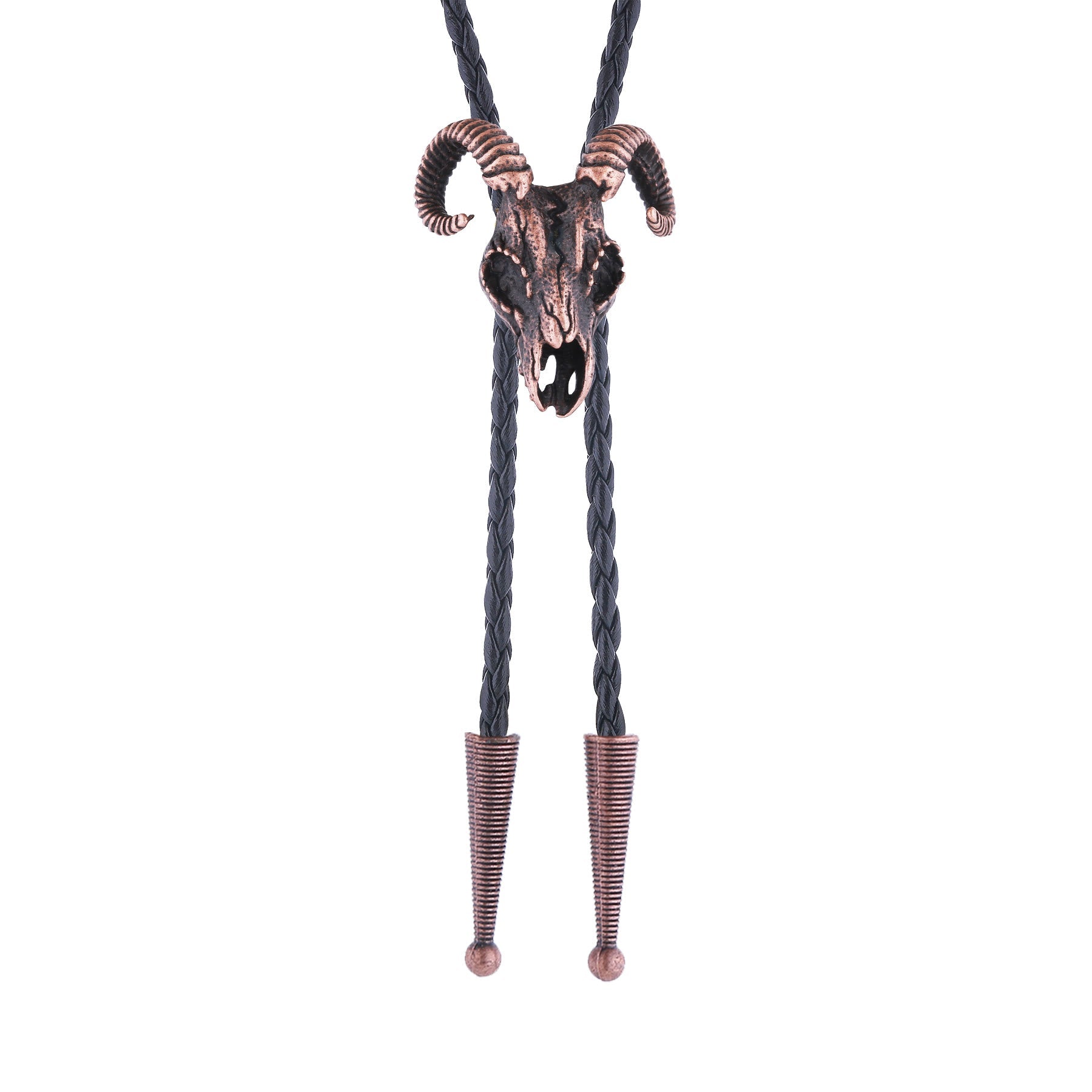 Dark Aesthetic Gothic Ram Skull Bolo Tie
