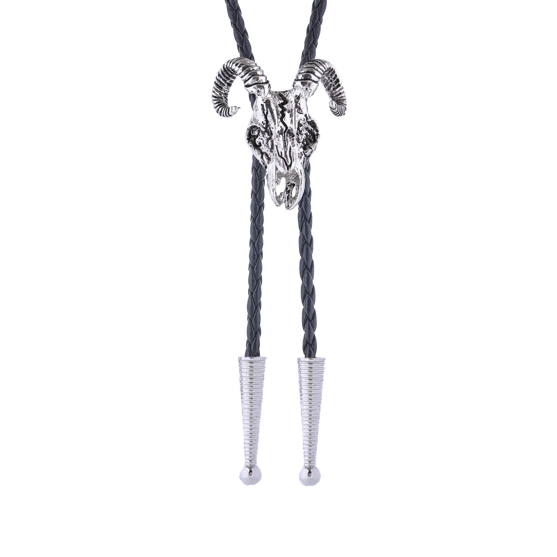 Dark Aesthetic Gothic Ram Skull Bolo Tie