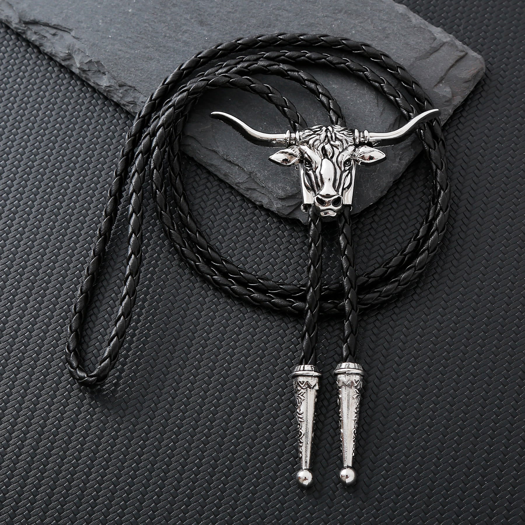 Strength & Health Western Longhorn Bull Spirit Bolo Tie