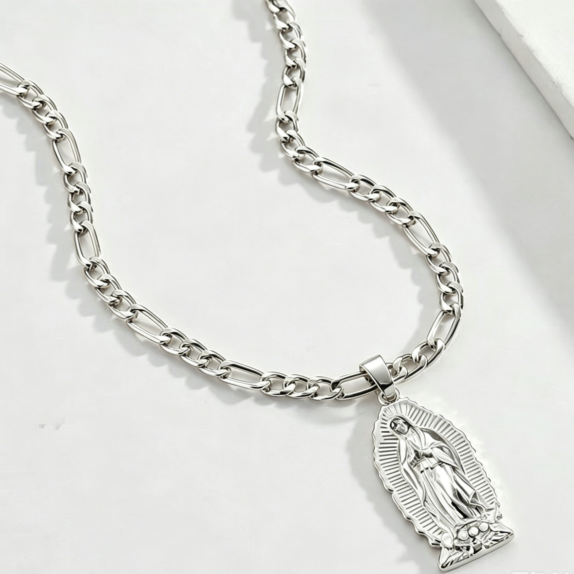 Virgin Mary Faith Pendant Necklace