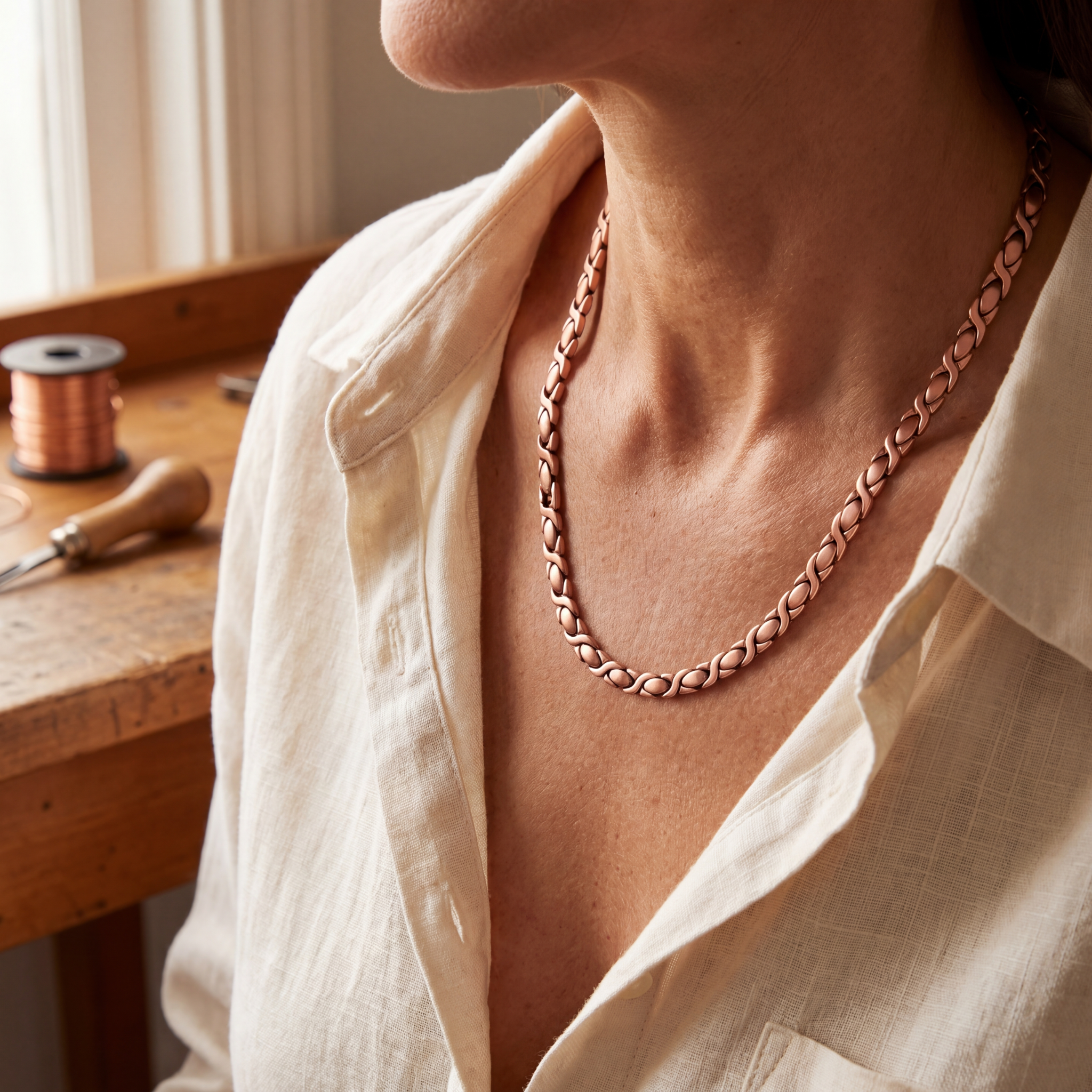 Copper Jewelry Cedar Copper Necklace