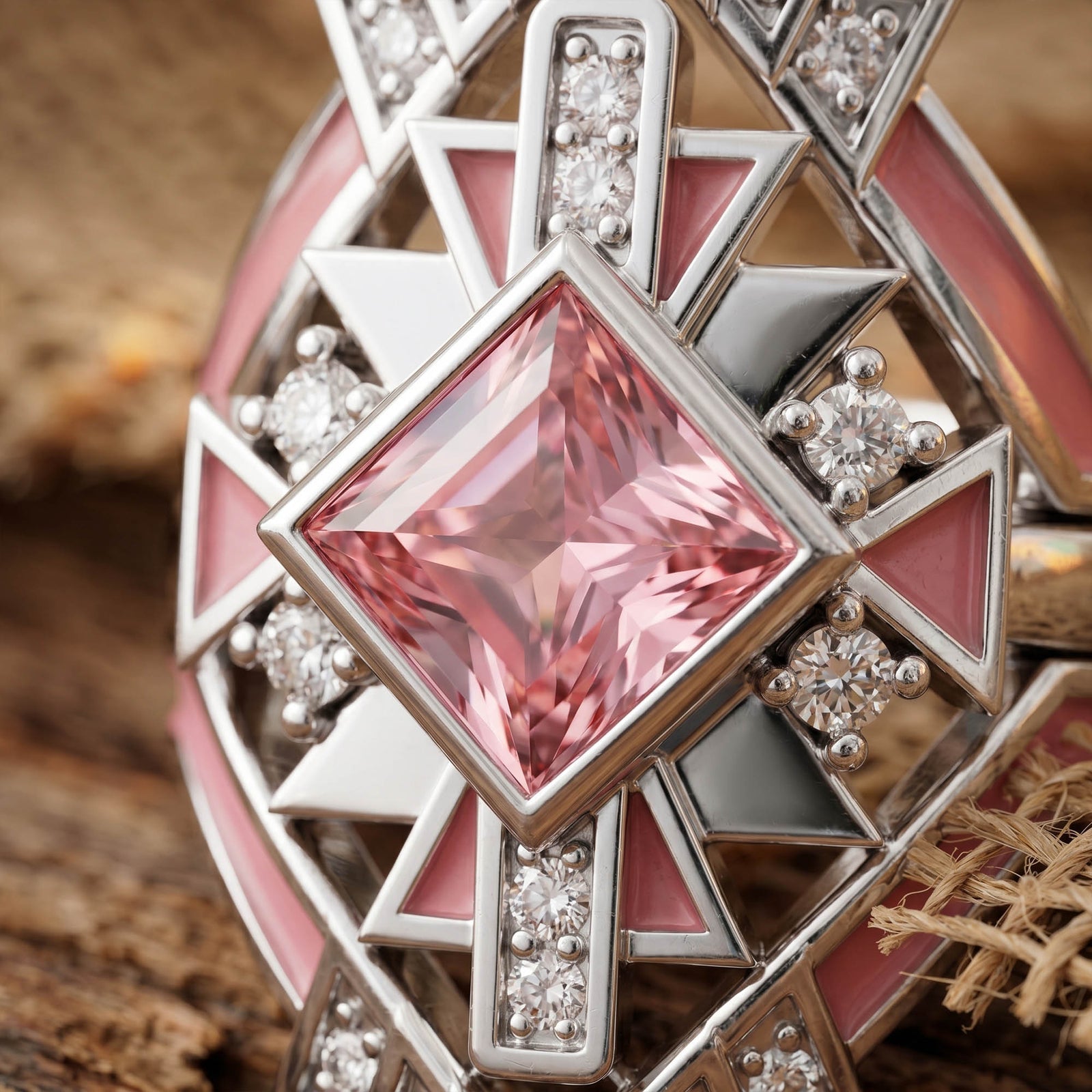 Chief's Crown Ring - Rose Quartz