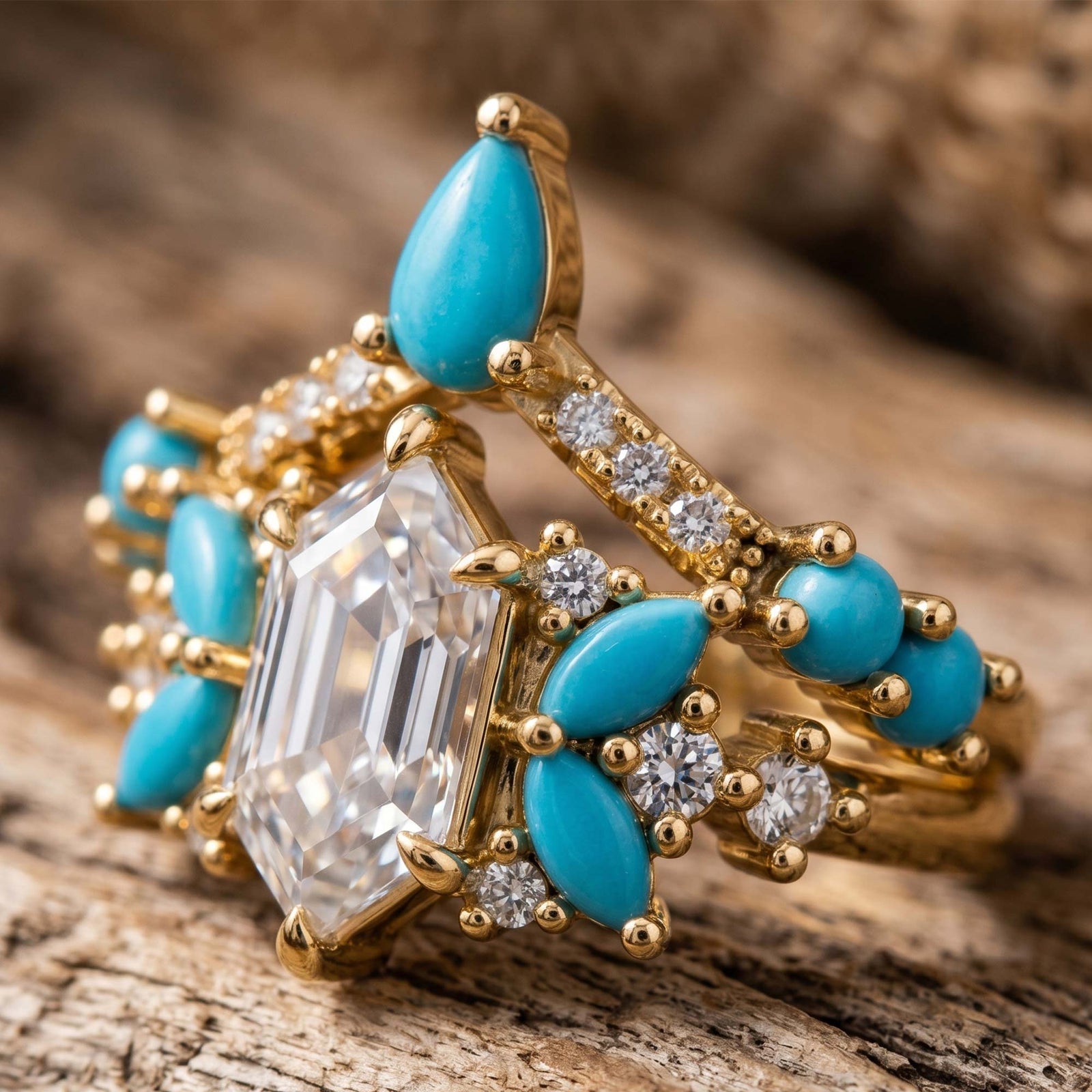 Elysian Starlight Ring - Turquoise