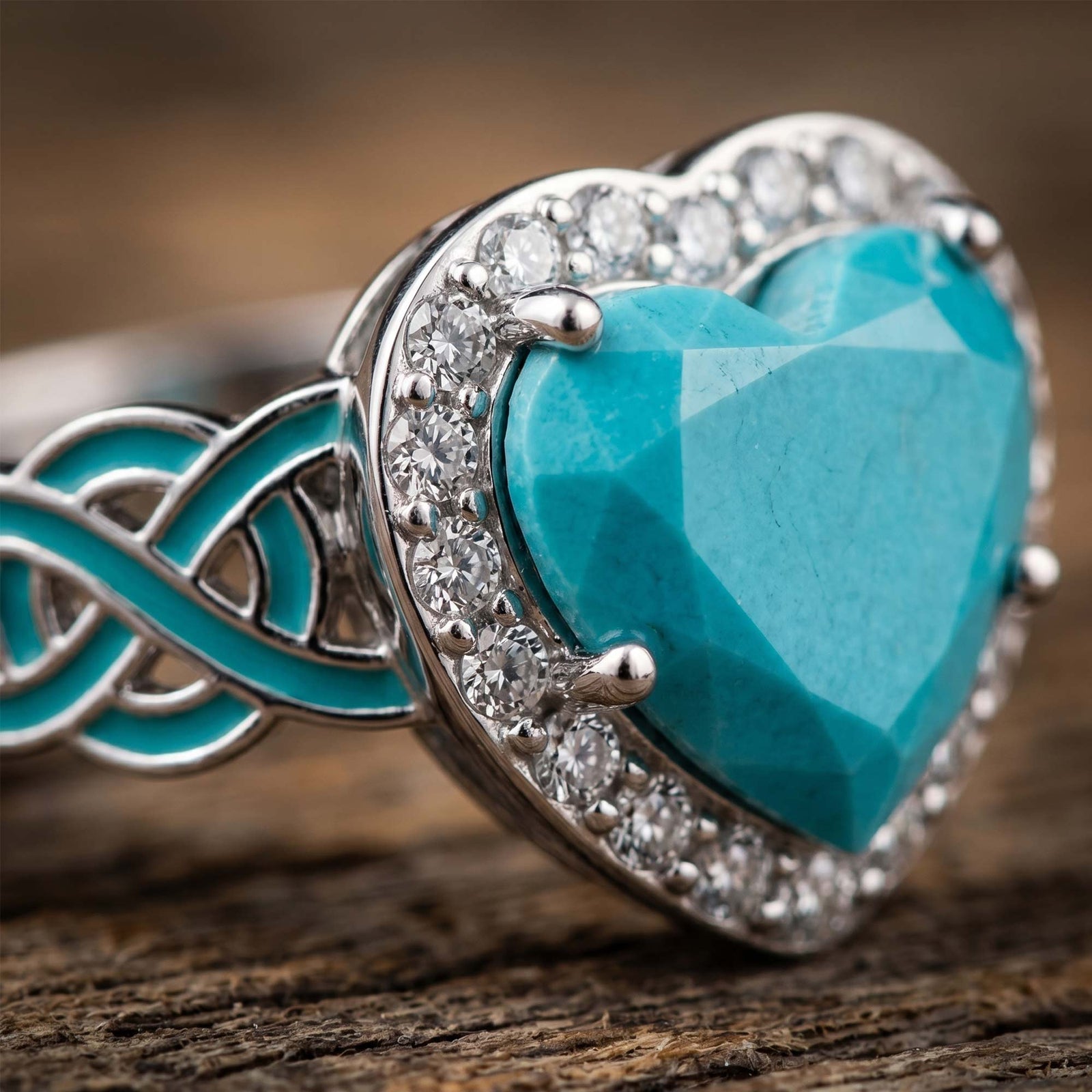 Ocean Heart Ring - Turquoise