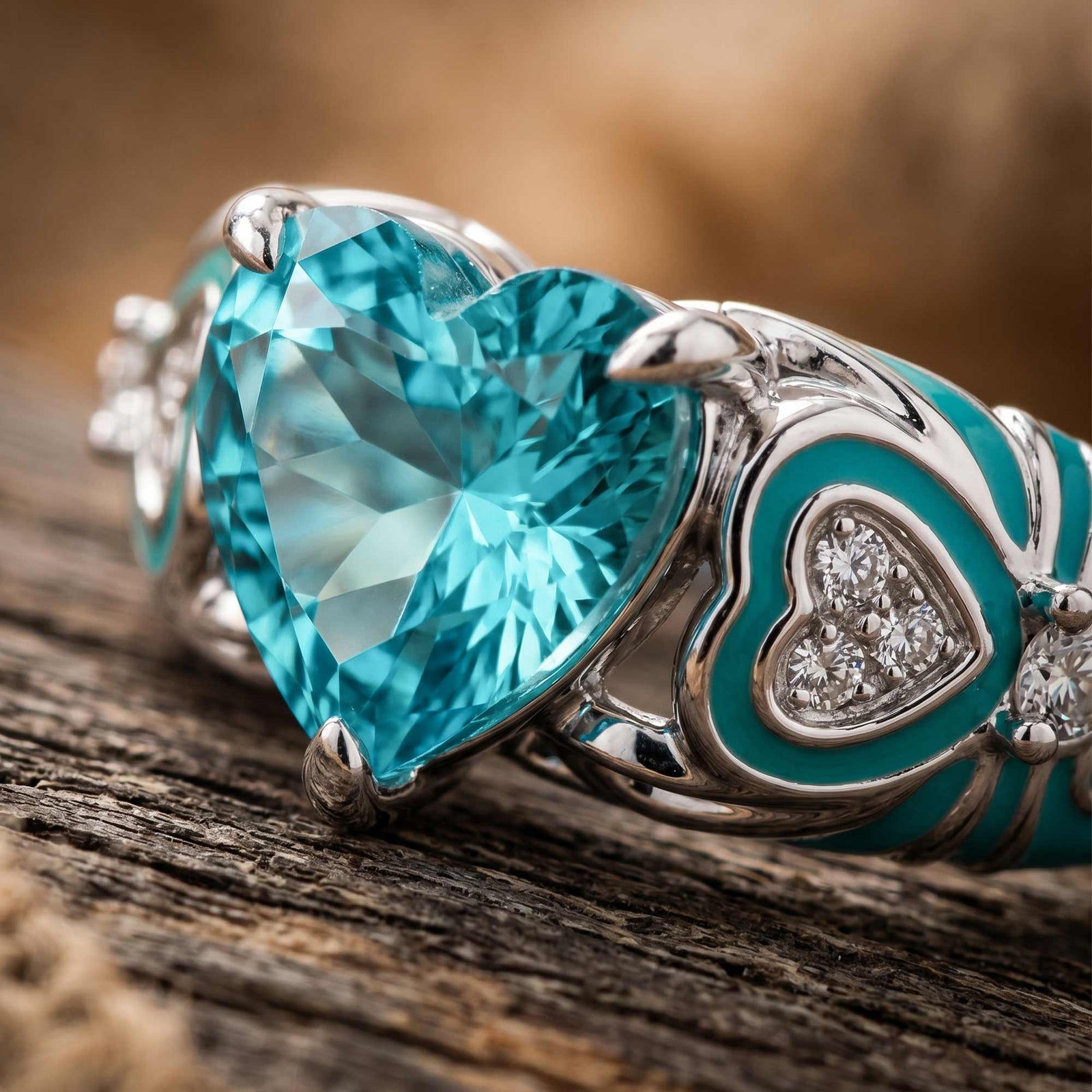 Loyal Heart Ring - Aquamarine