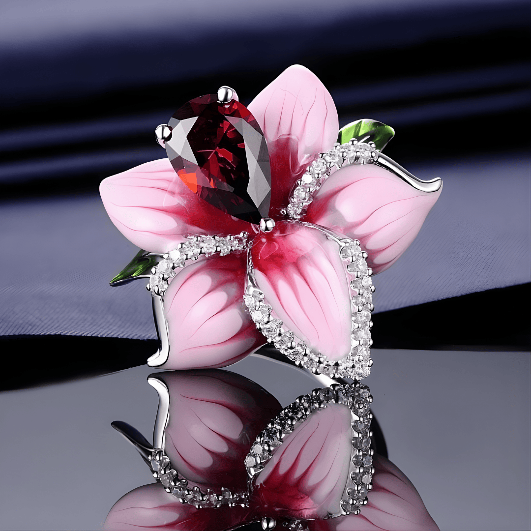 Pink Orchid Grace Ring
