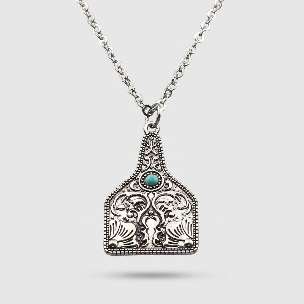 Scrollwork Tag Necklace