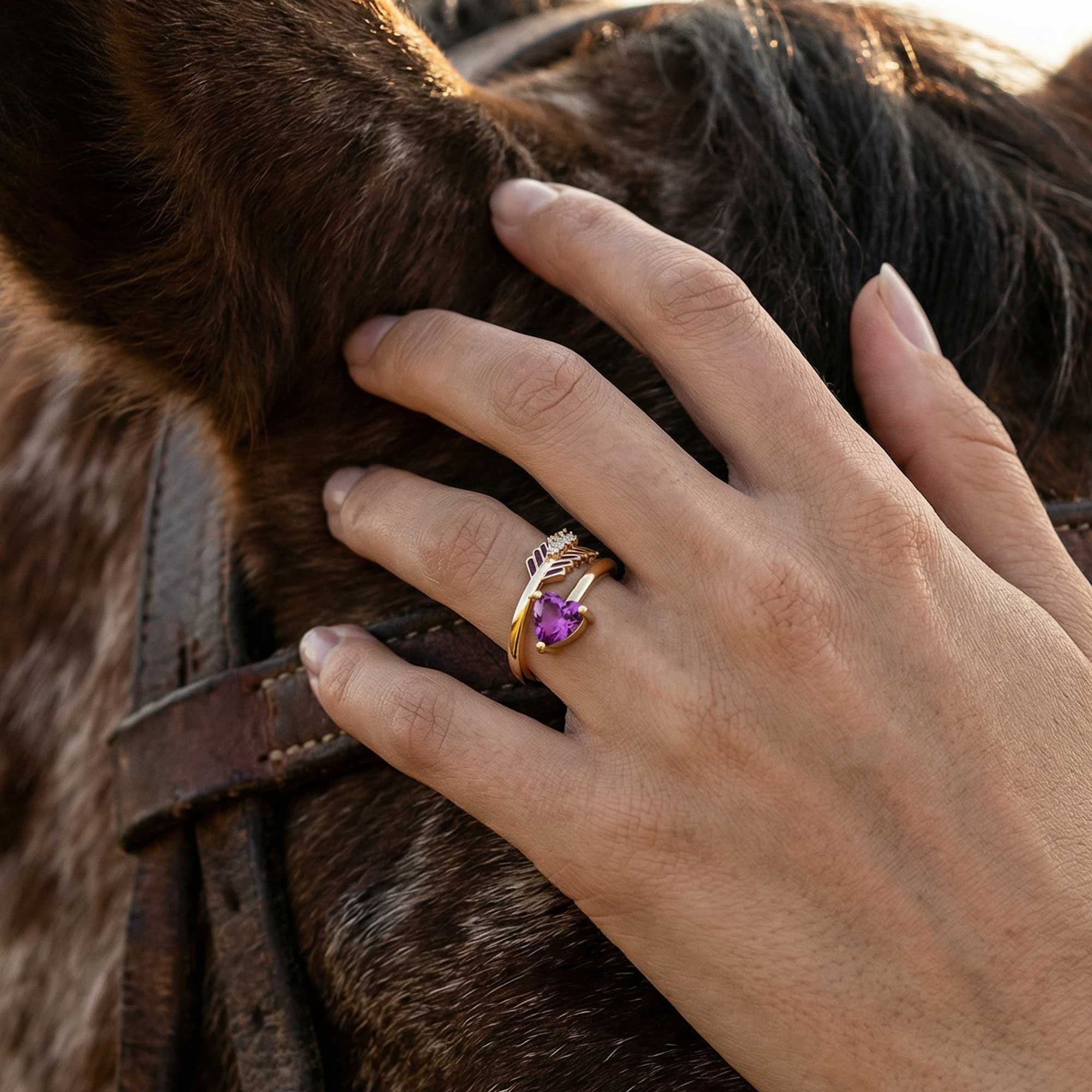 Arrow's Path Ring - Amethyst