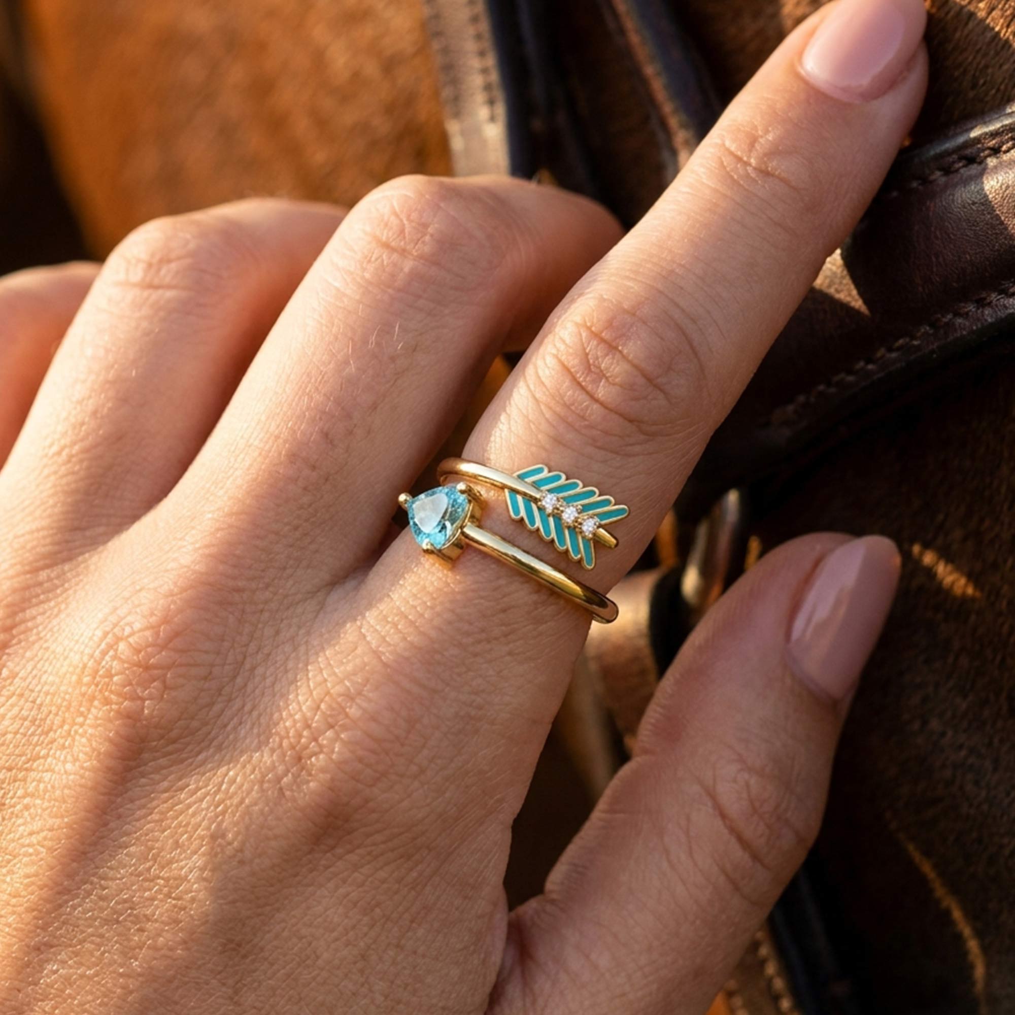 Arrow's Path Ring - Aquamarine